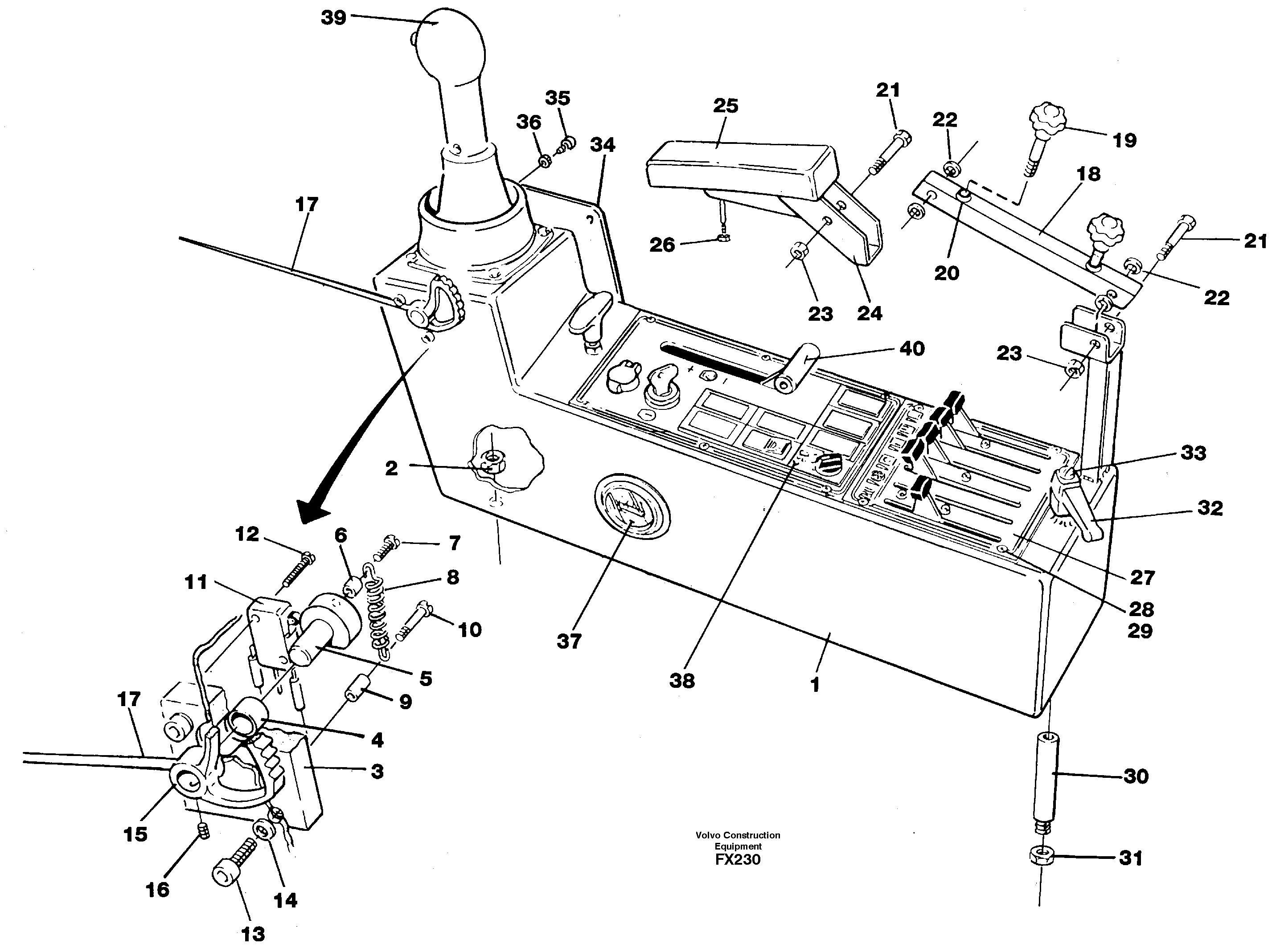 Схема запчастей Volvo EC130C - 38006 Side panel, left EC130C SER NO 221-