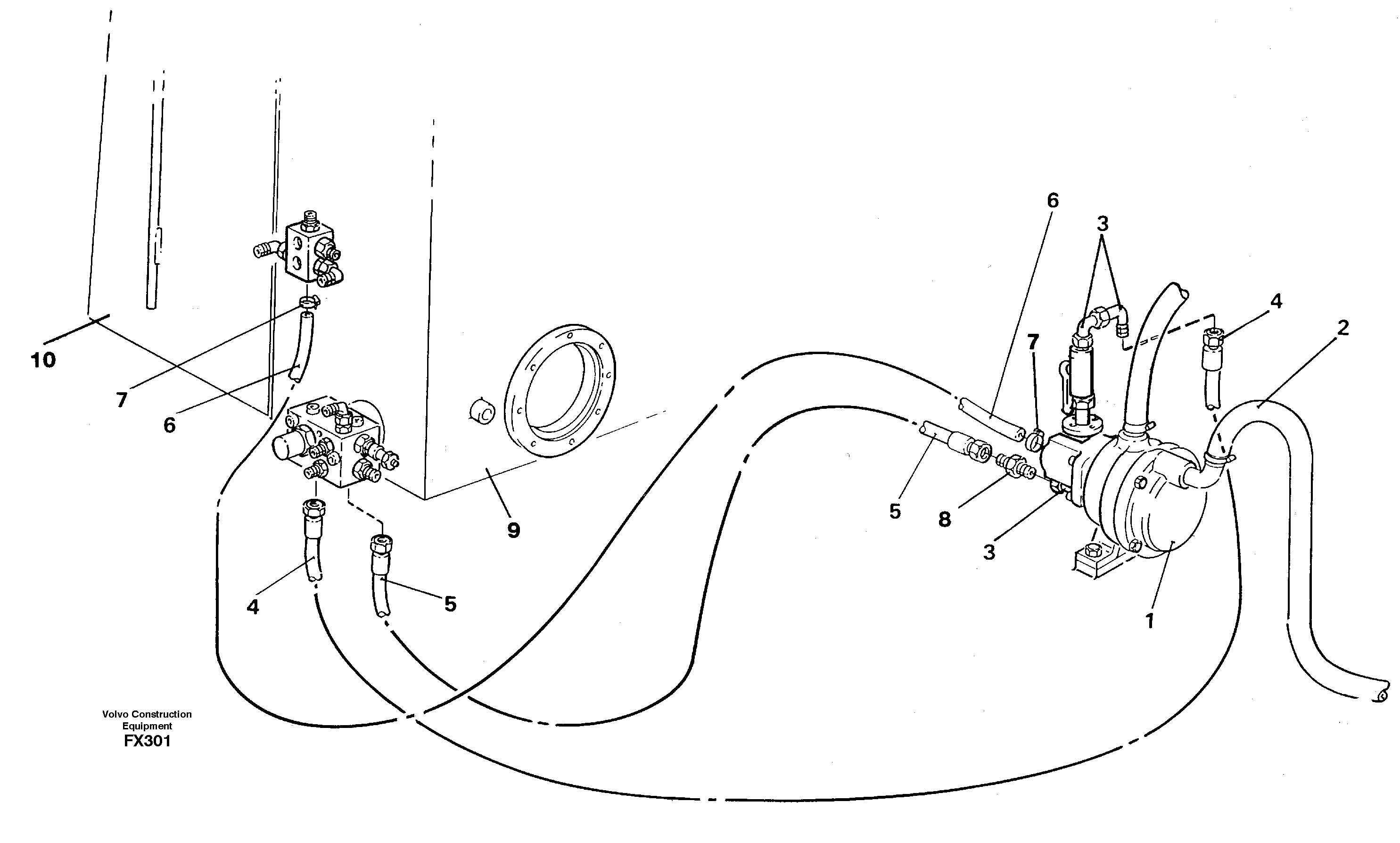 Схема запчастей Volvo EC130C - 67489 Hydraulic system, fuel pump EC130C SER NO 221-
