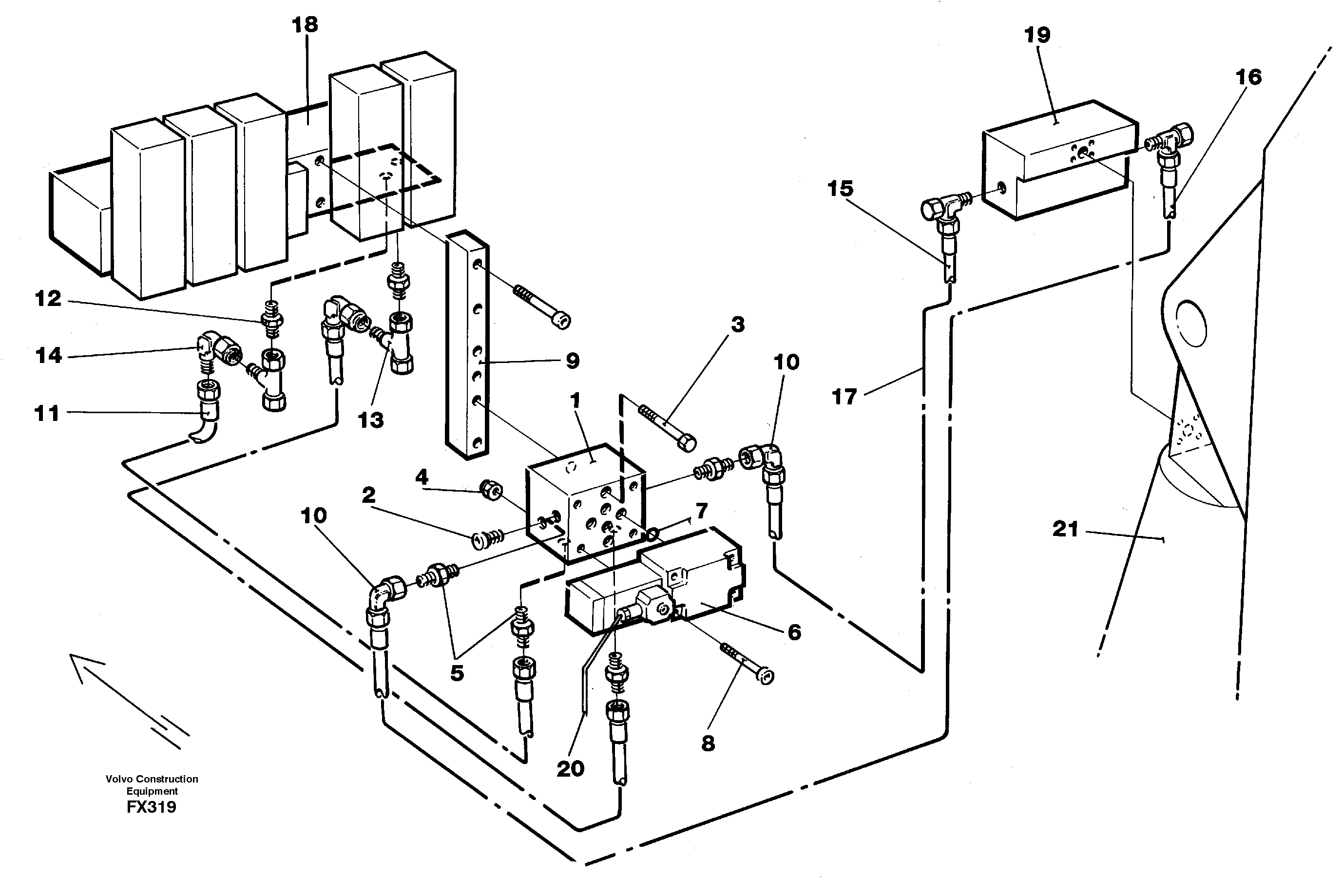 Схема запчастей Volvo EC130C - 14732 Grab bucket.base machine EC130C SER NO 221-