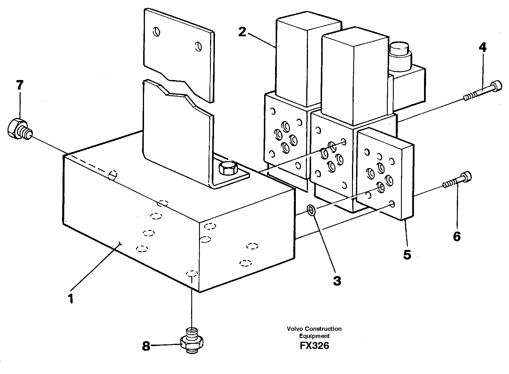 Схема запчастей Volvo EC130C - 16788 Solenoid valves EC130C SER NO 221-