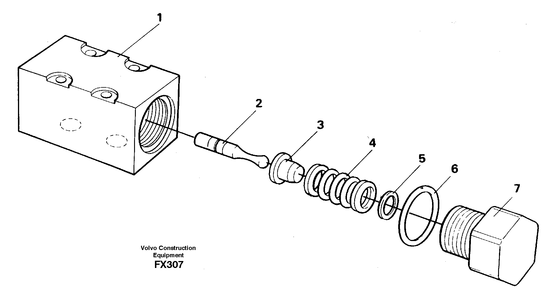 Схема запчастей Volvo EC130C - 27279 Pressure limiting valve EC130C SER NO 221-