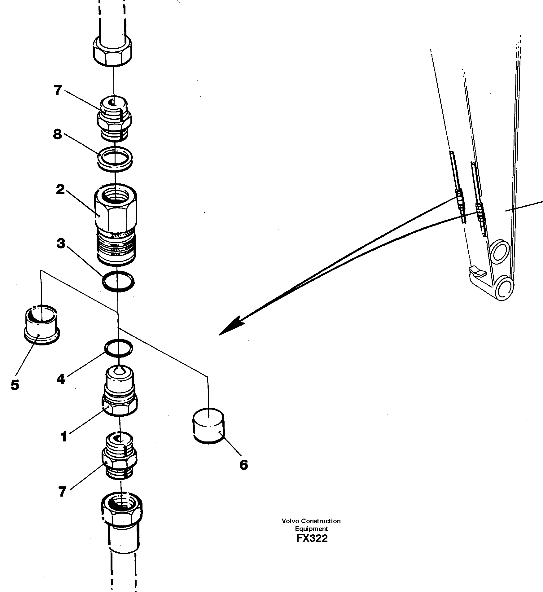 Схема запчастей Volvo EC130C - 80507 Quick conection kit EC130C SER NO 221-