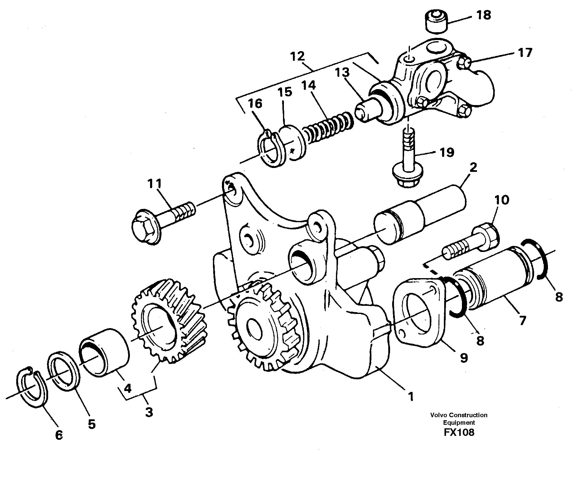 Схема запчастей Volvo EC130C - 30289 Насос масляный EC130C SER NO 221-
