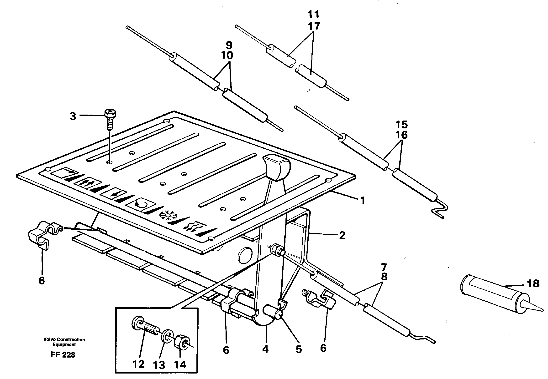 Схема запчастей Volvo EC130C - 1773 Heater control EC130C ?KERMAN ?KERMAN EC130C SER NO - 220