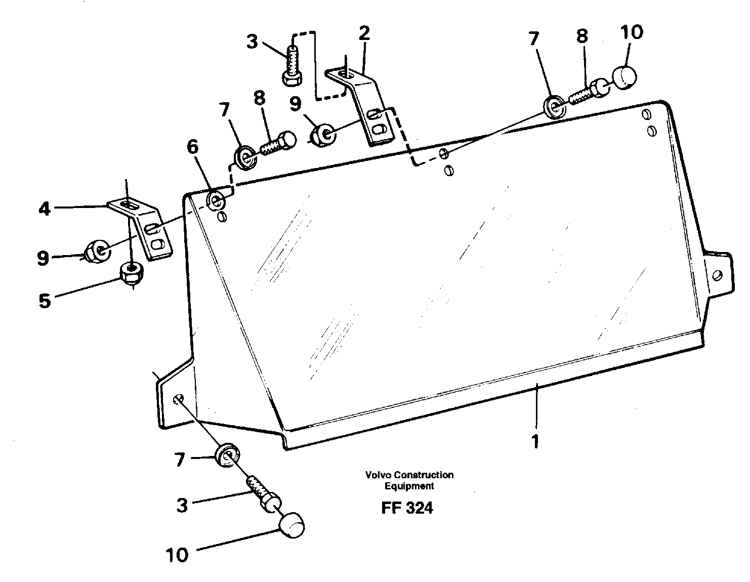Схема запчастей Volvo EC130C - 1778 Sun visor, Outer EC130C ?KERMAN ?KERMAN EC130C SER NO - 220