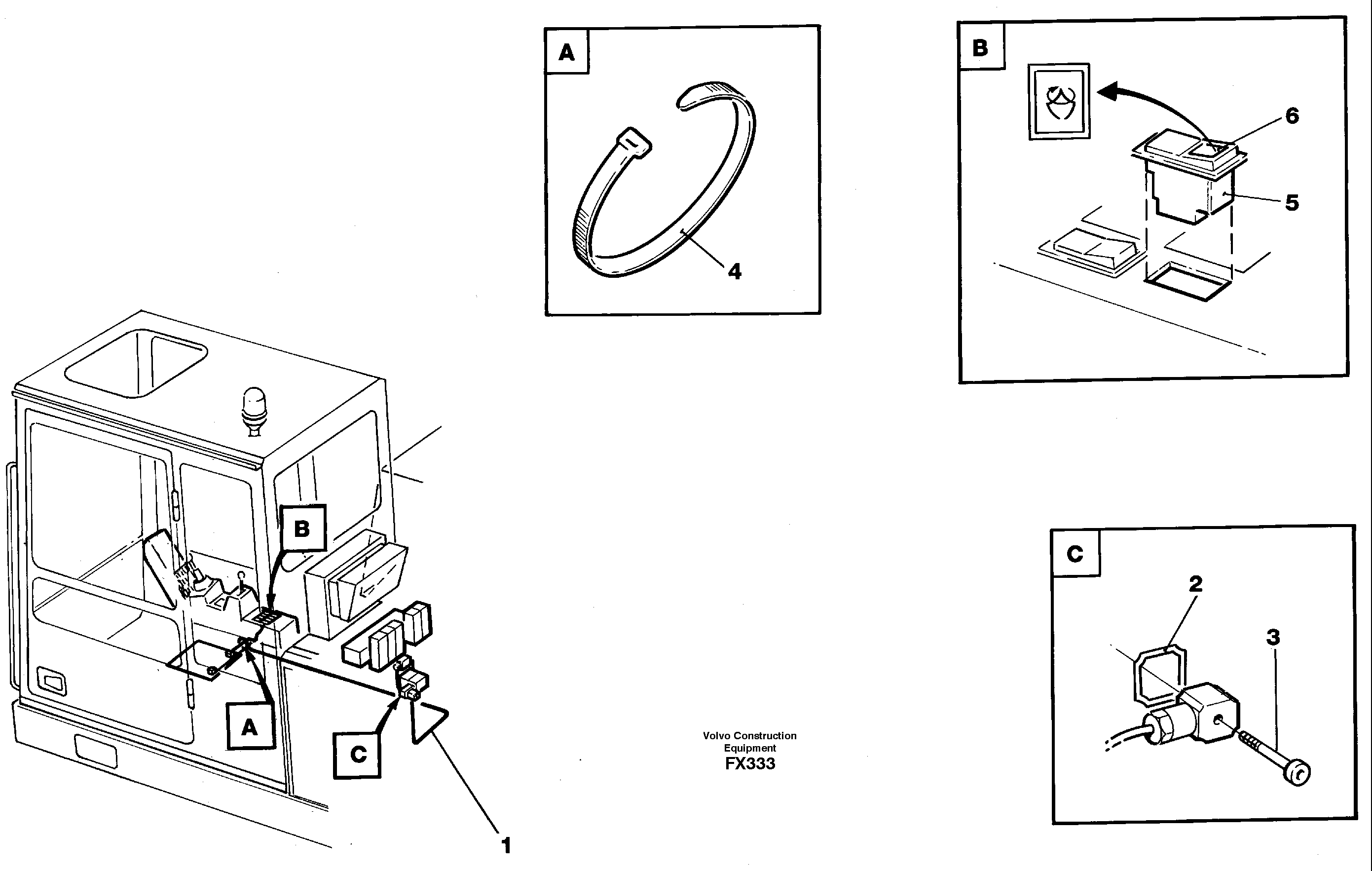 Схема запчастей Volvo EC130C - 12588 Electric installation for materials handling equipment EC130C SER NO 221-