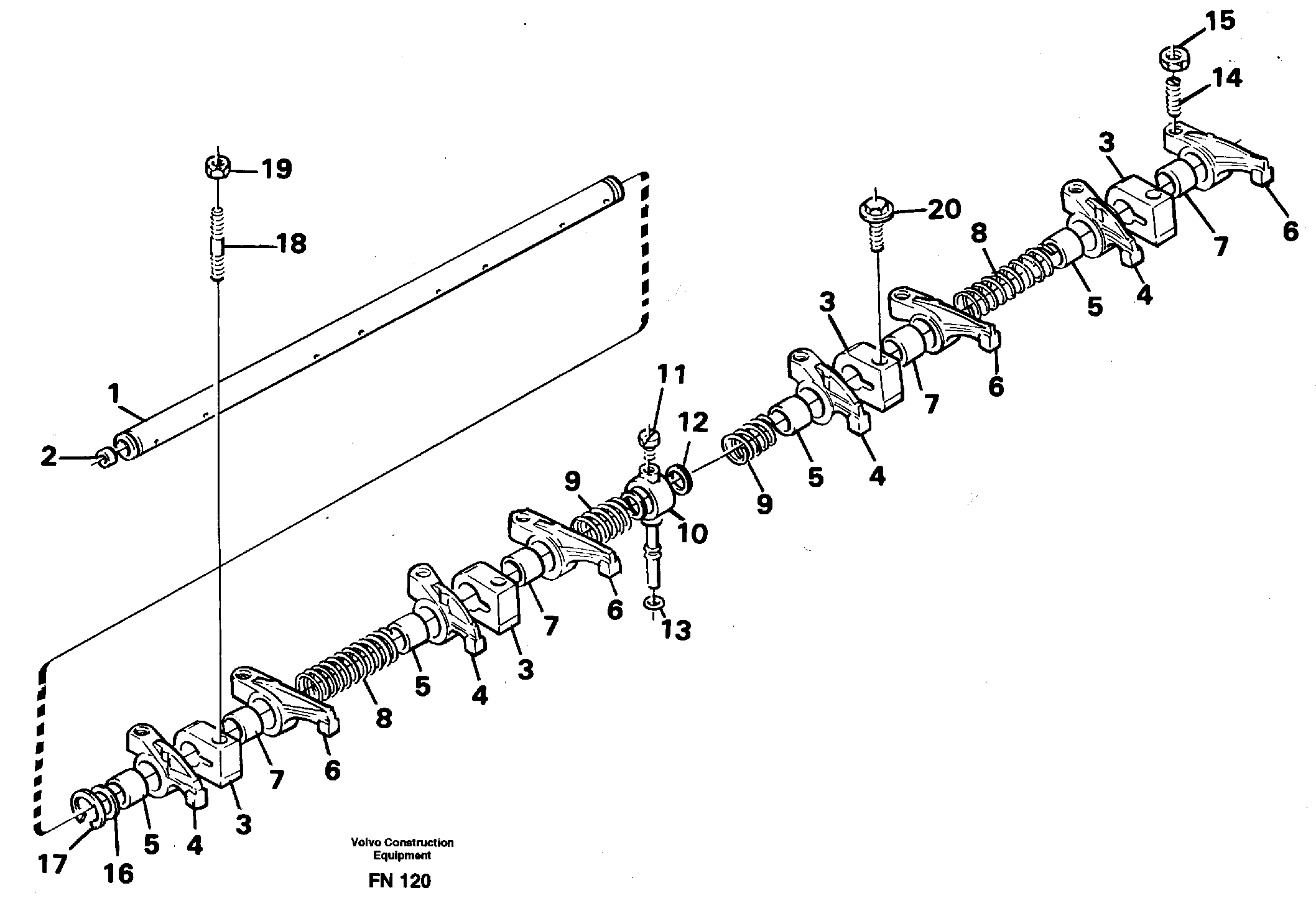 Схема запчастей Volvo EC150C - 32333 Valve mechanism EC150C ?KERMAN ?KERMAN EC150C SER NO - 253