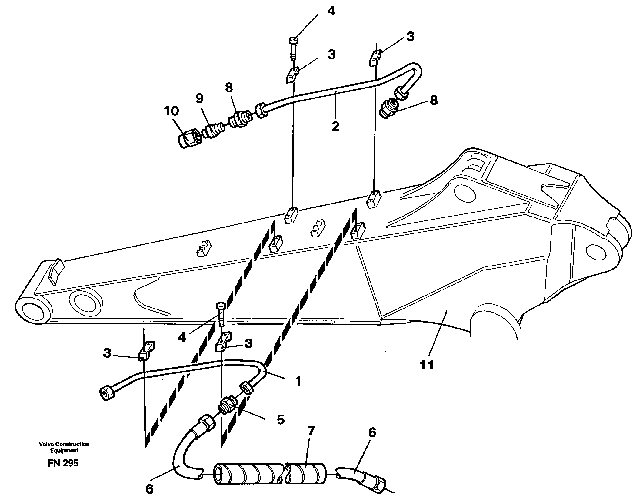 Схема запчастей Volvo EC150C - 33716 Slope bucket equipment, dipper arm EC150C ?KERMAN ?KERMAN EC150C SER NO - 253