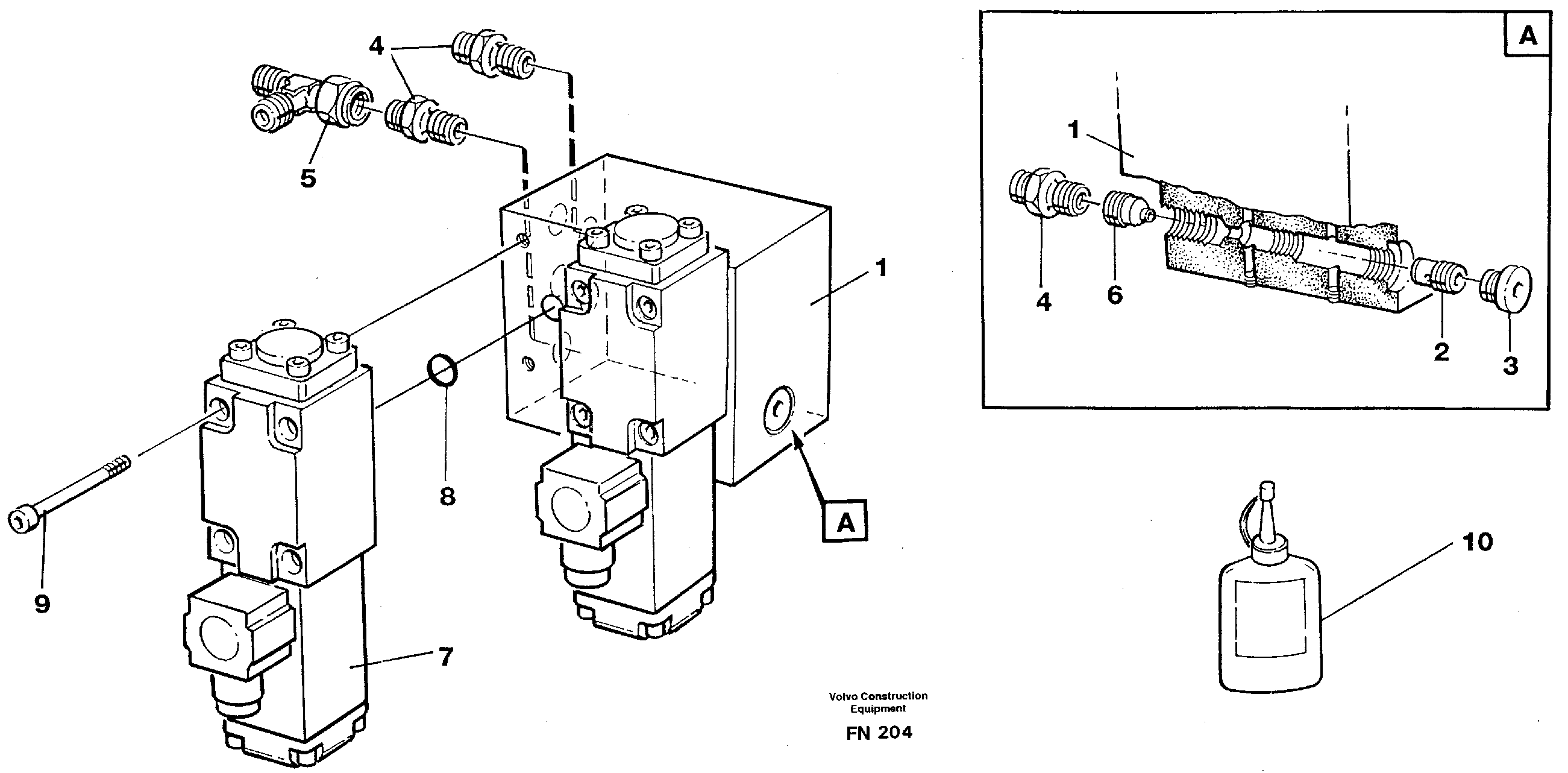 Схема запчастей Volvo EC150C - 8287 Control block EC150C ?KERMAN ?KERMAN EC150C SER NO - 253