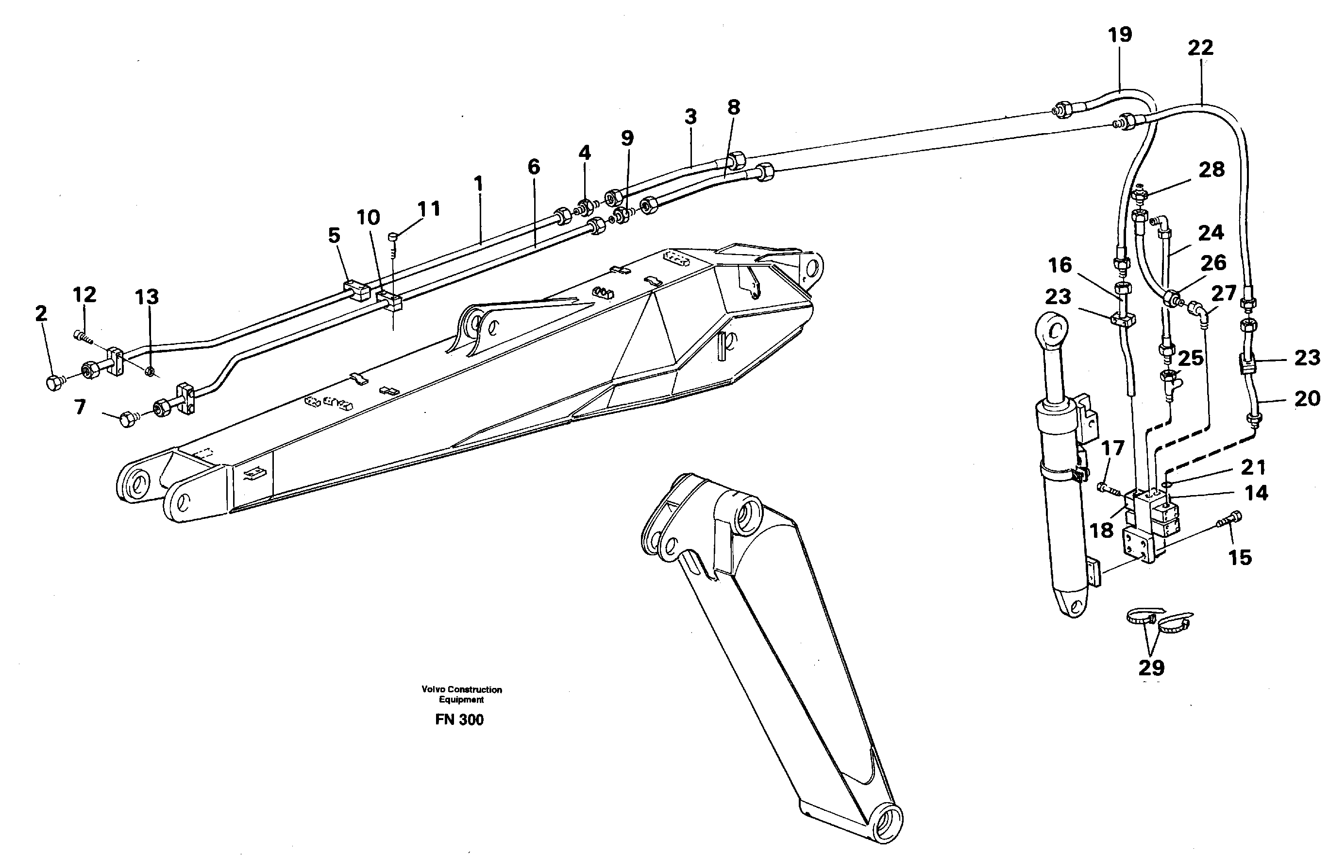 Схема запчастей Volvo EC150C - 92255 Hydraulic hammer, adjustable boom EC150C ?KERMAN ?KERMAN EC150C SER NO - 253