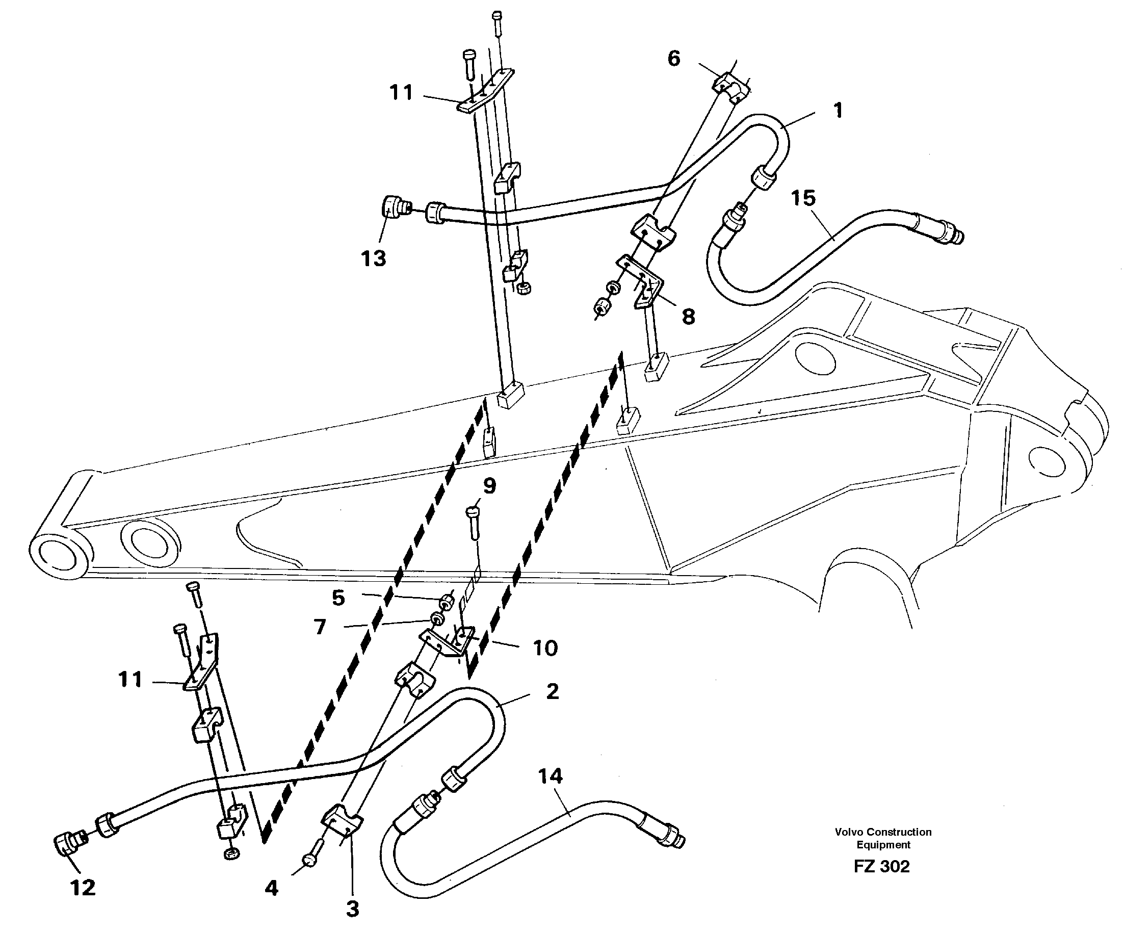 Схема запчастей Volvo EC150C - 26884 Hammer equipment, dipper arm, 2.0 m/2.4 m EC150C SER NO 254-