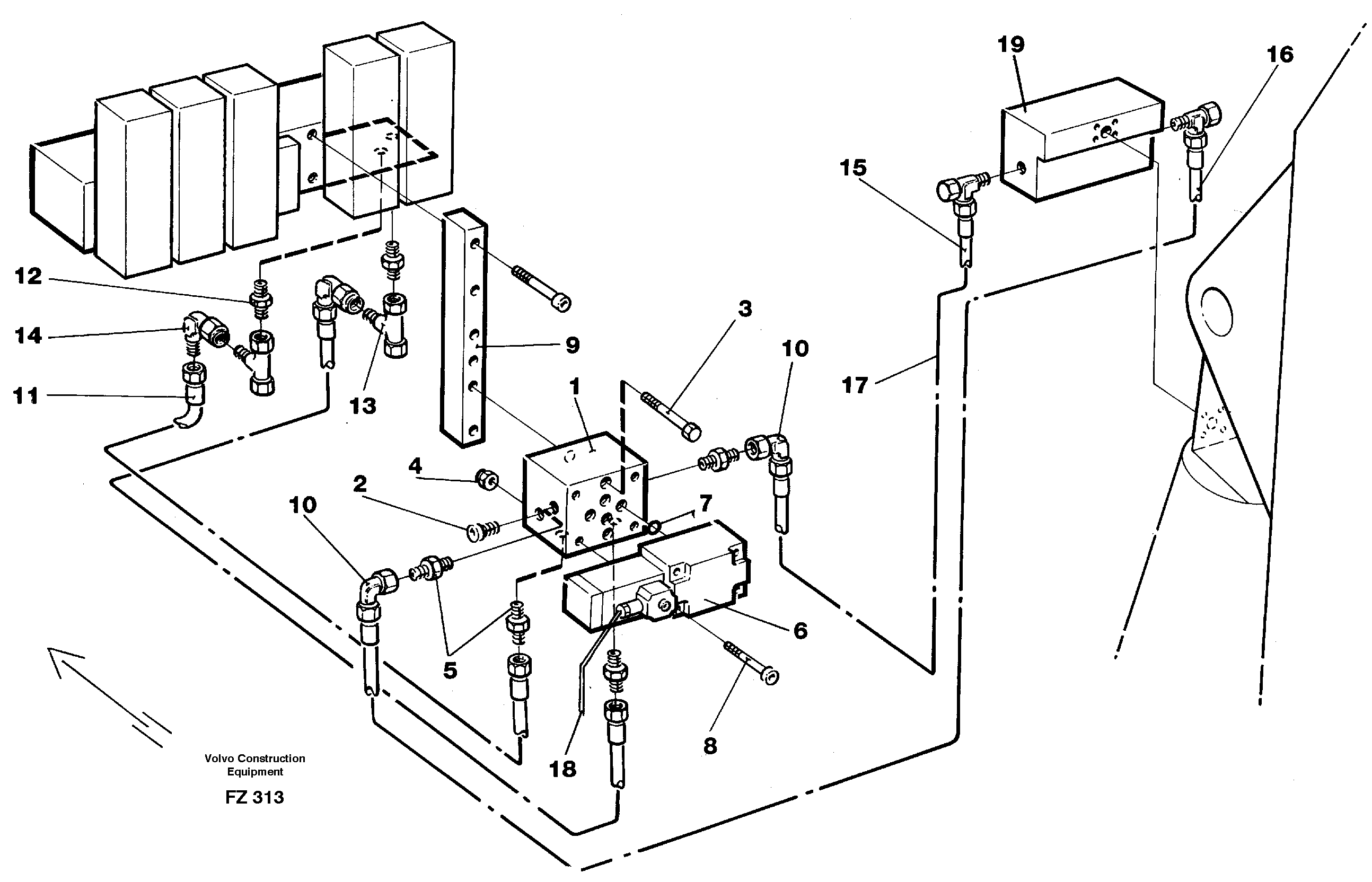 Схема запчастей Volvo EC150C - 44524 Grab equipment in base machine EC150C SER NO 254-