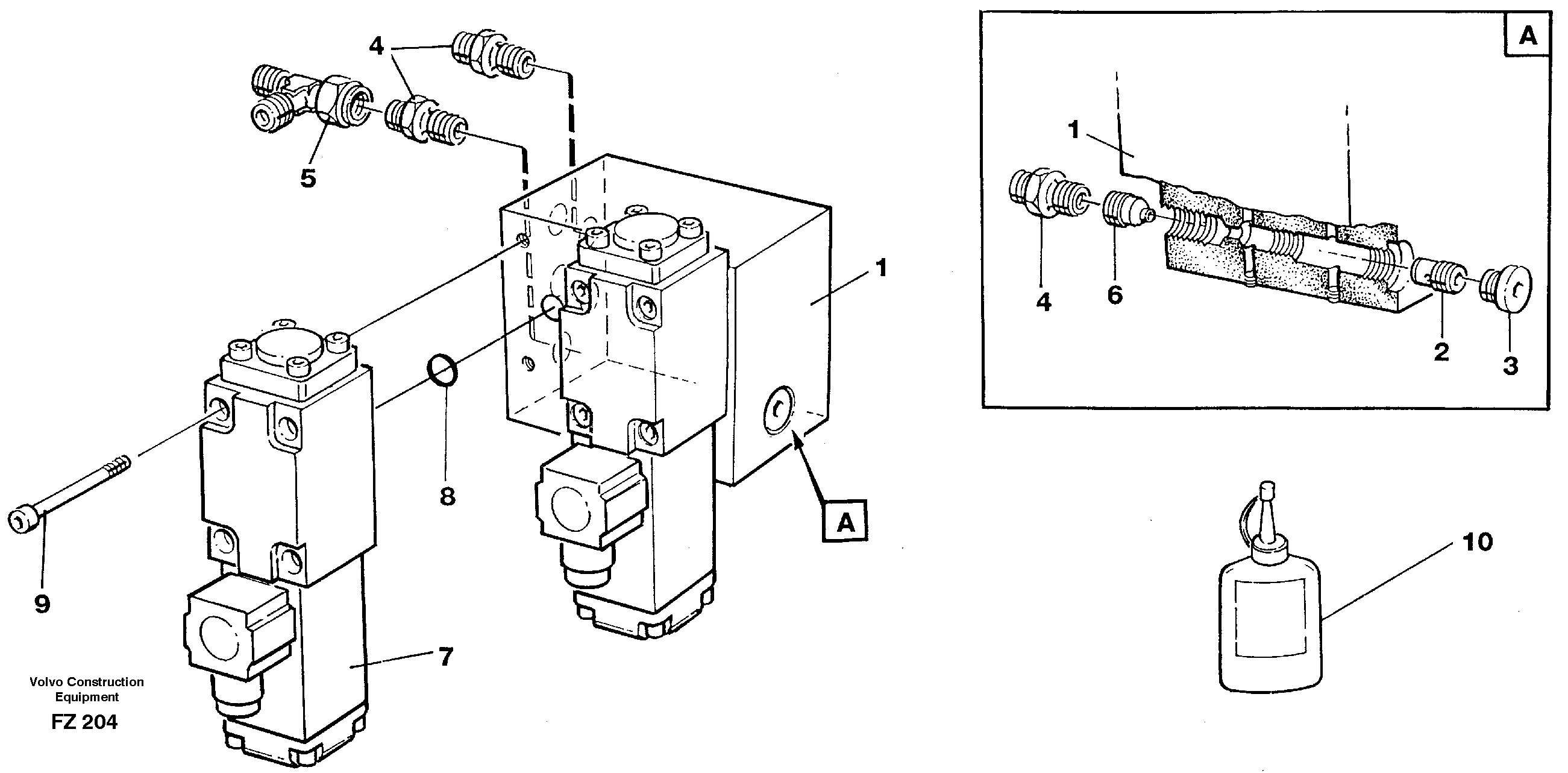 Схема запчастей Volvo EC150C - 46794 Control block EC150C SER NO 254-