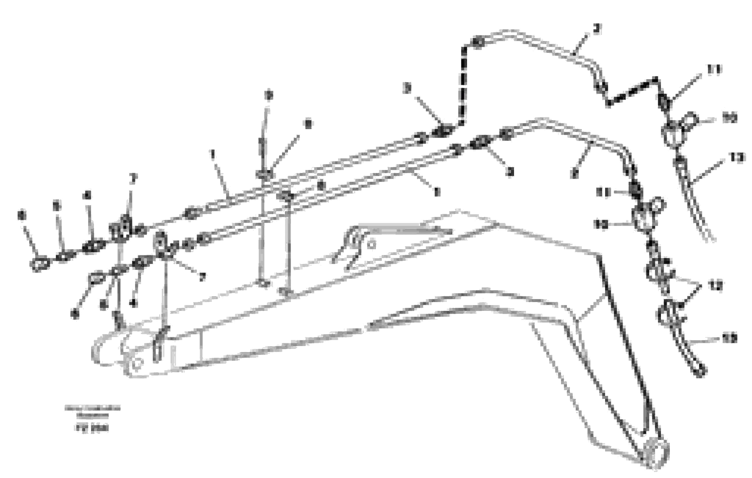 Схема запчастей Volvo EC150C - 46795 Slope/grab bucket equipment, boom EC150C SER NO 254-
