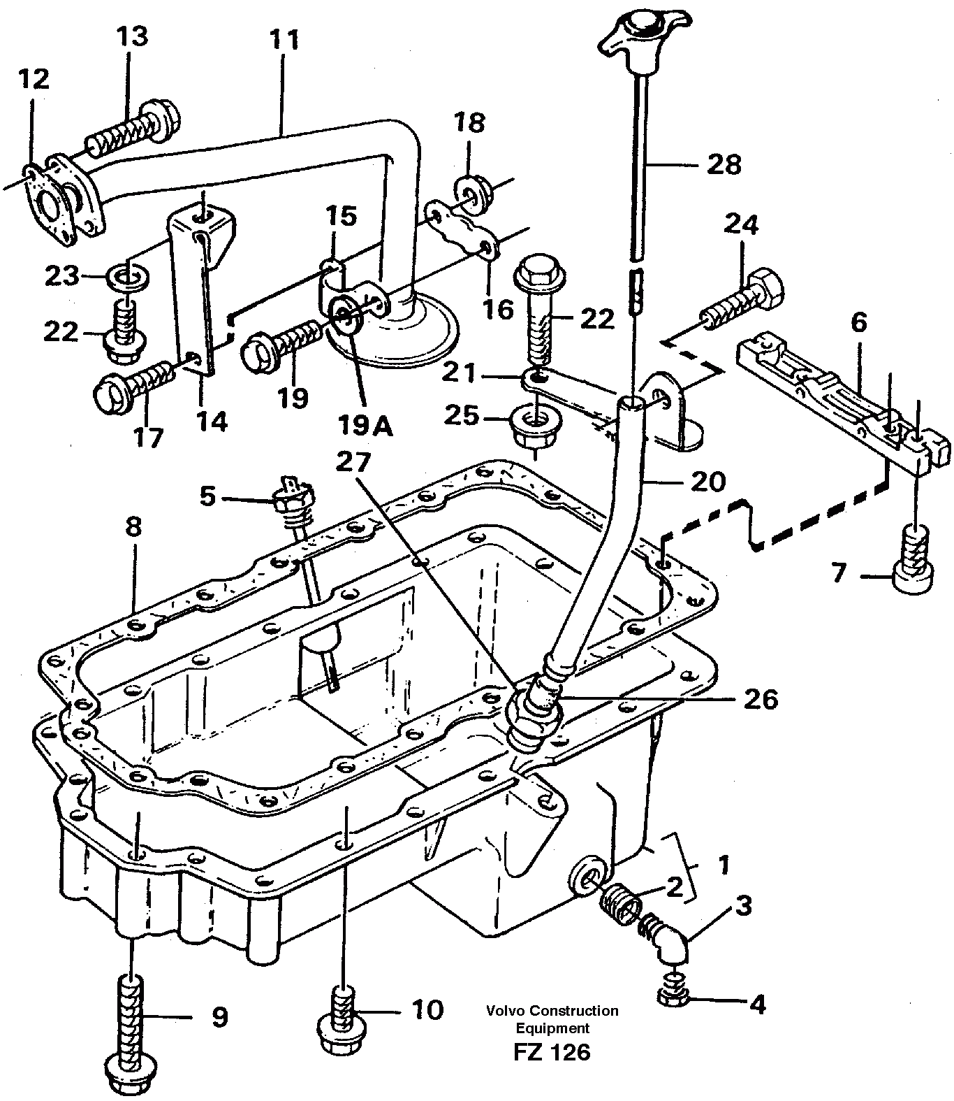 Схема запчастей Volvo EC150C - 85783 Oil sump EC150C SER NO 254-