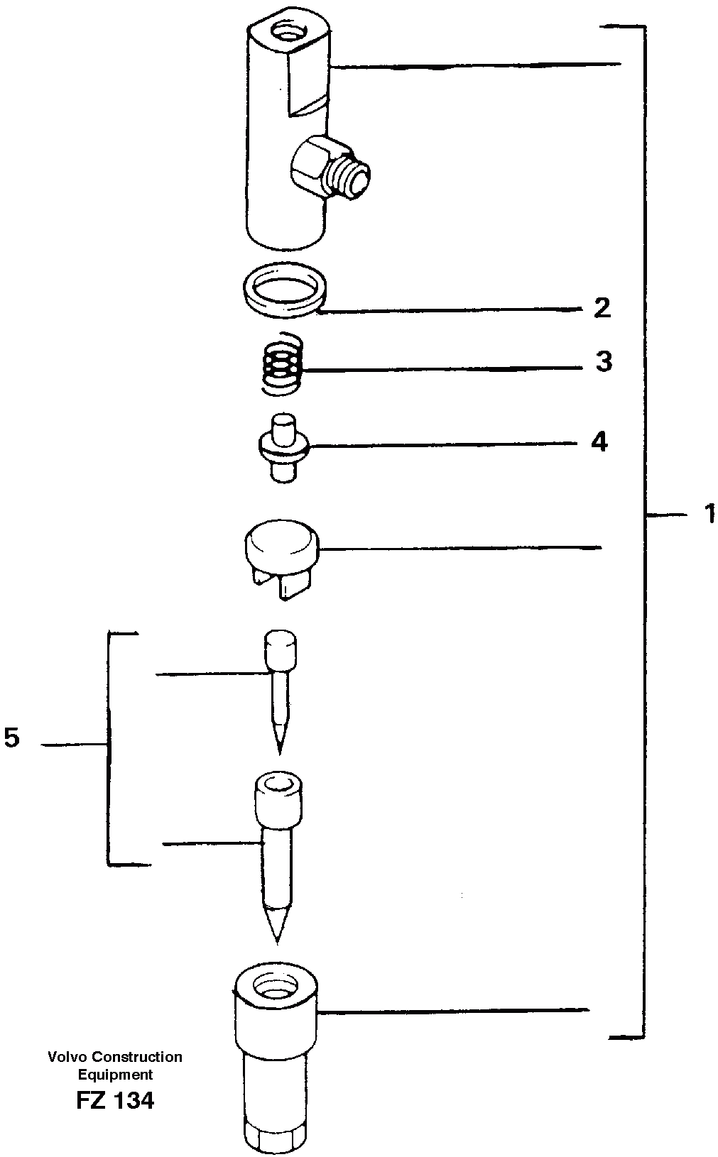 Схема запчастей Volvo EC150C - 30219 Форсунка топливная (инжектор) EC150C SER NO 254-