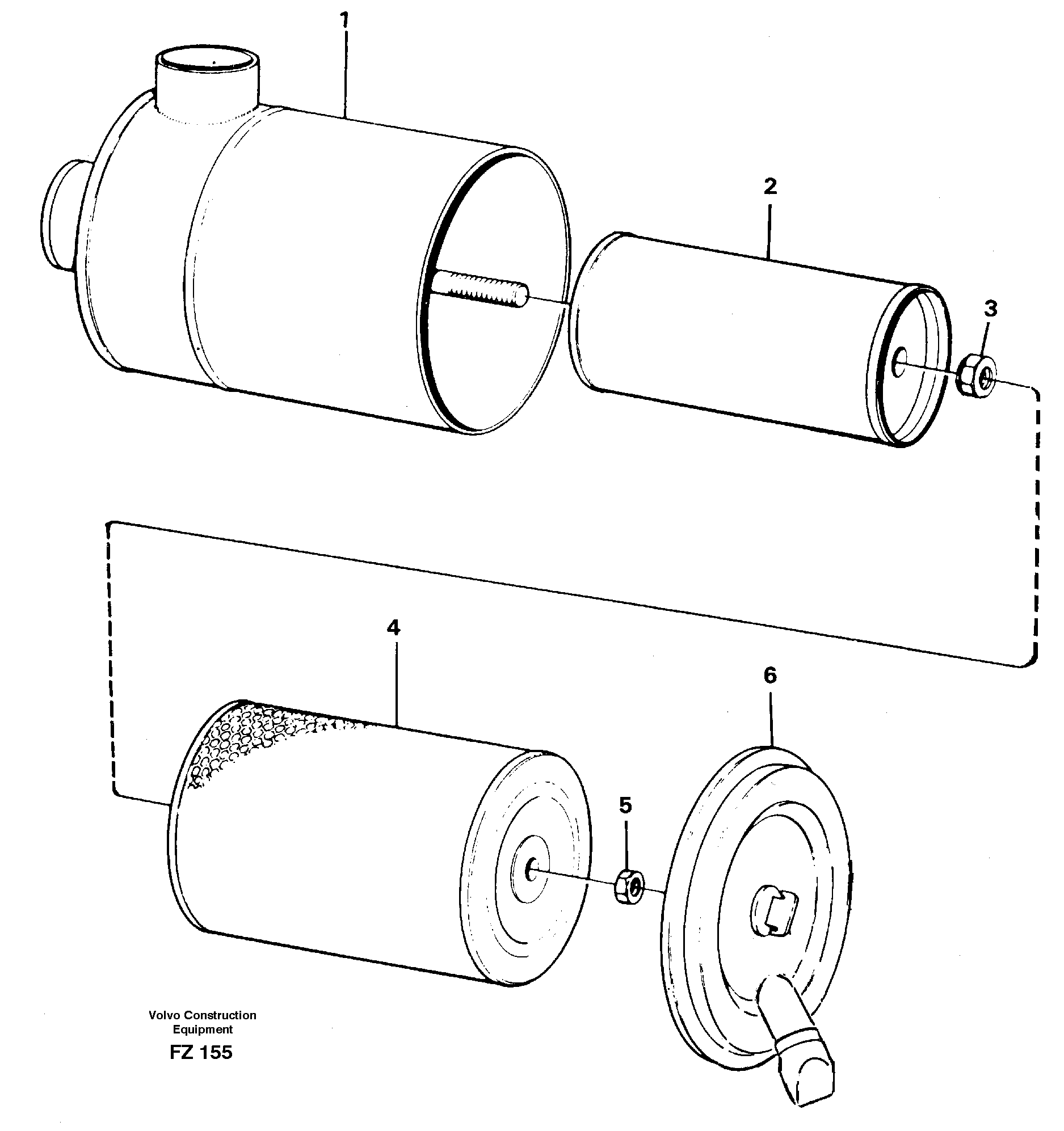 Схема запчастей Volvo EC150C - 30221 Фильтр воздушный EC150C SER NO 254-