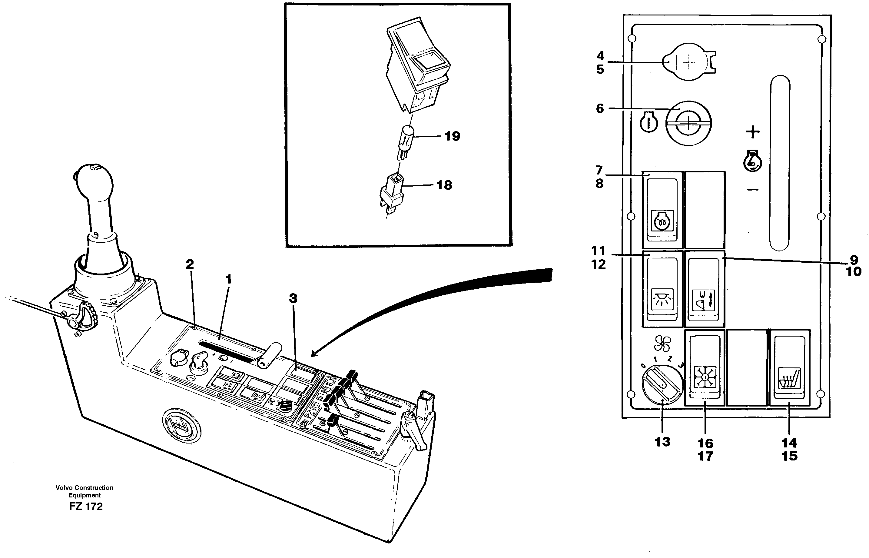 Схема запчастей Volvo EC150C - 104831 Engine control panel EC150C SER NO 254-