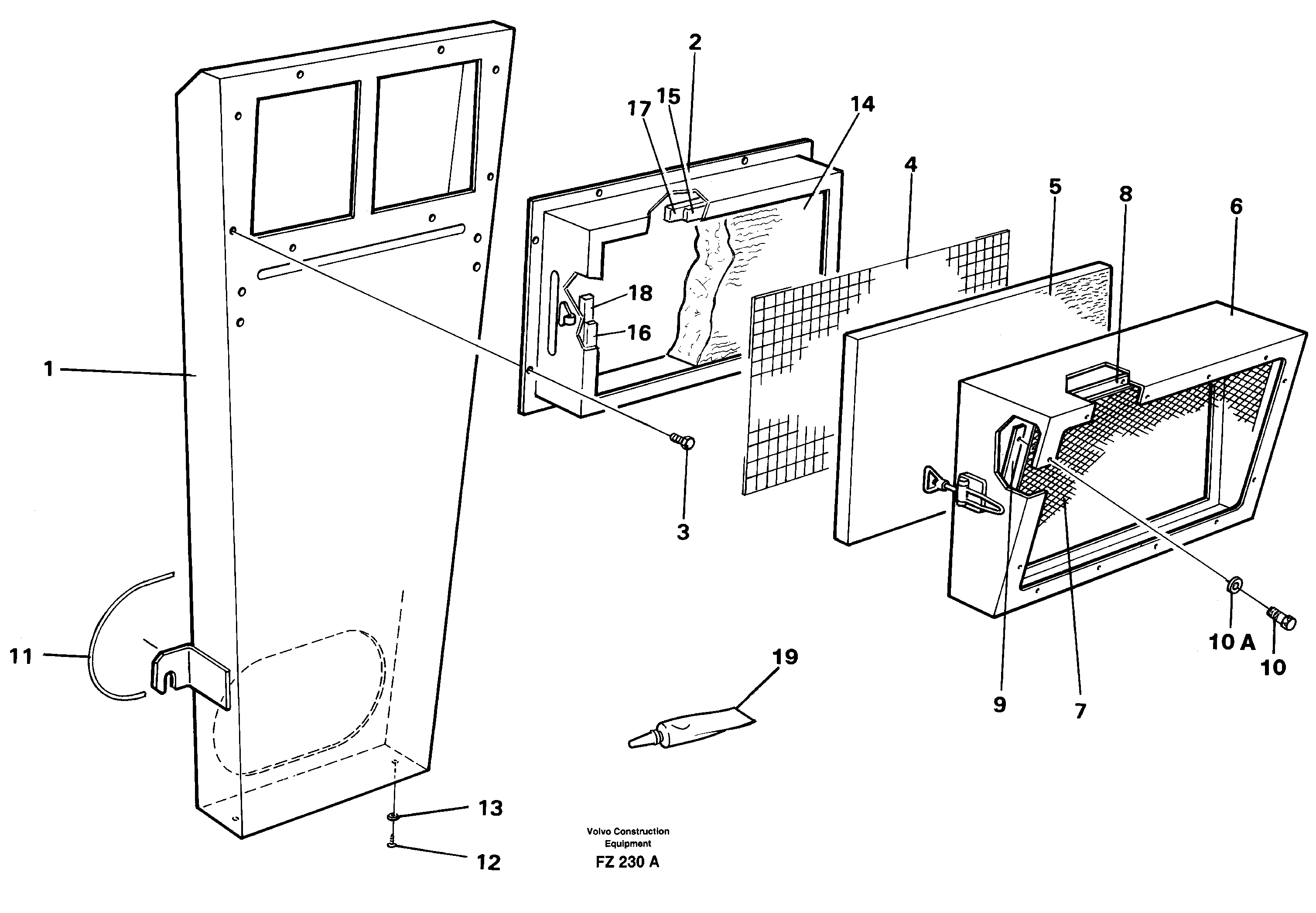 Схема запчастей Volvo EC150C - 34635 Air inlet EC150C SER NO 254-