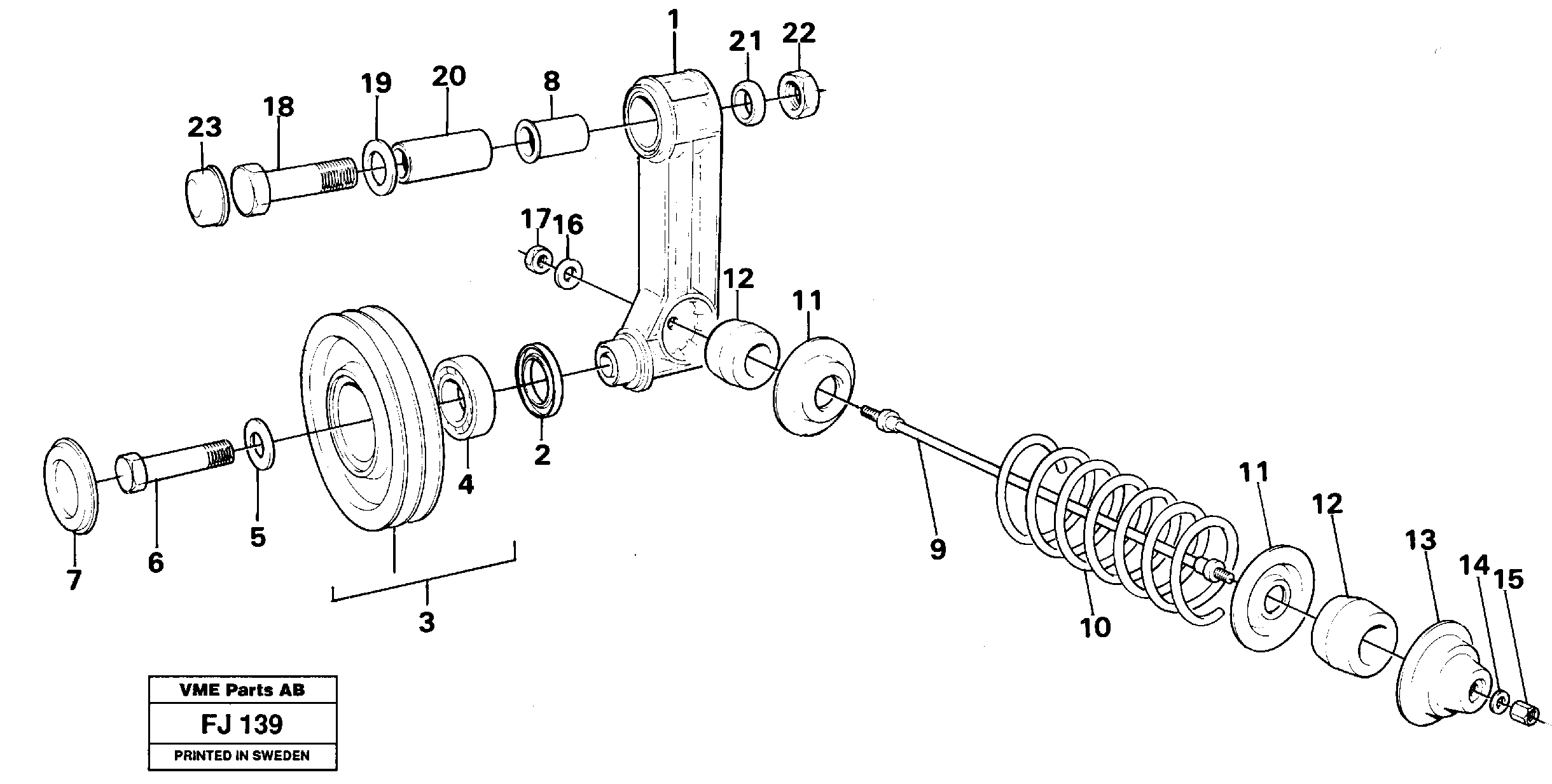 Схема запчастей Volvo EC200 - 42347 Automatic belt tensioner with fitting parts EC200 ?KERMAN ?KERMAN EC200