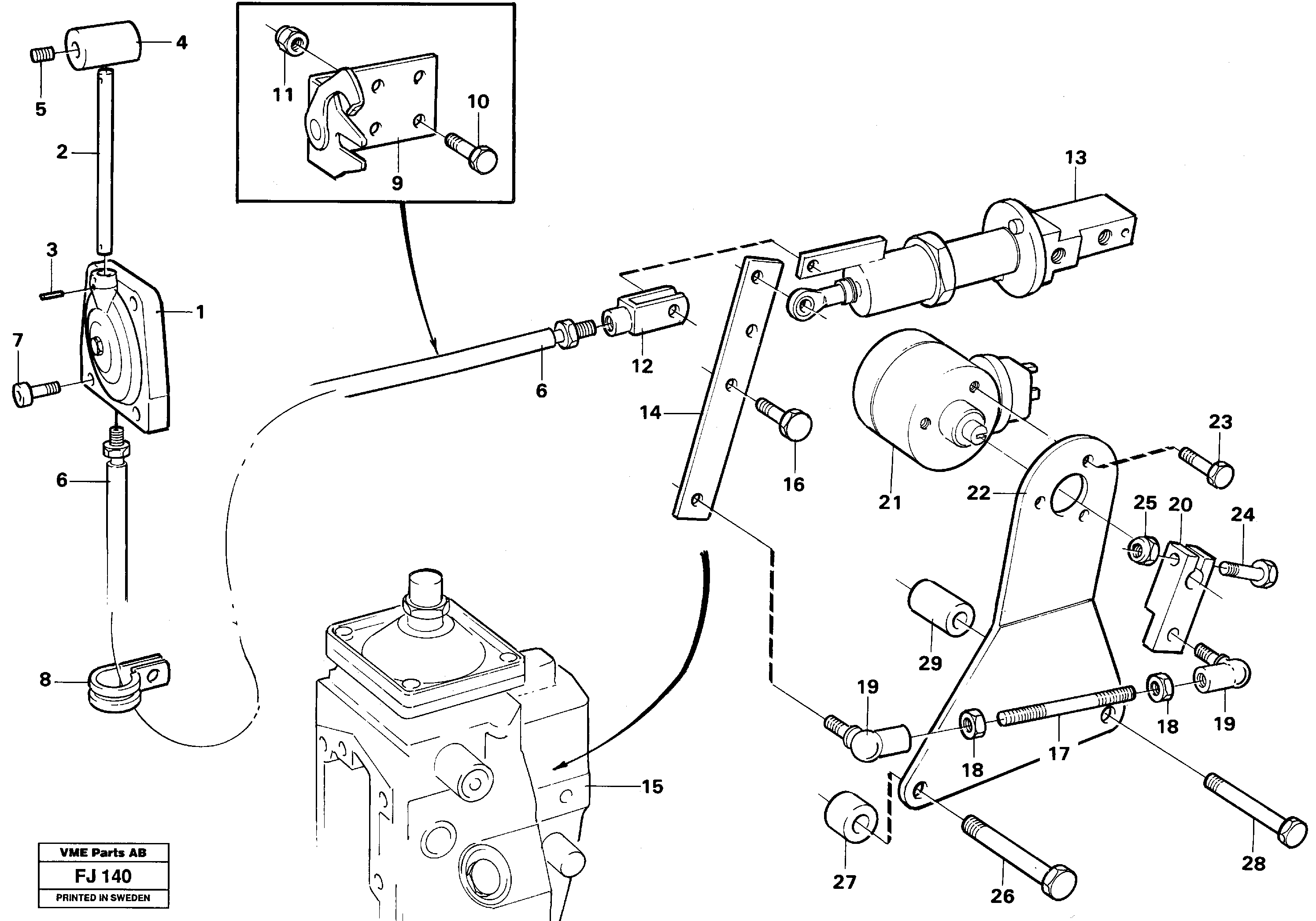Схема запчастей Volvo EC200 - 42765 Throttle control EC200 ?KERMAN ?KERMAN EC200