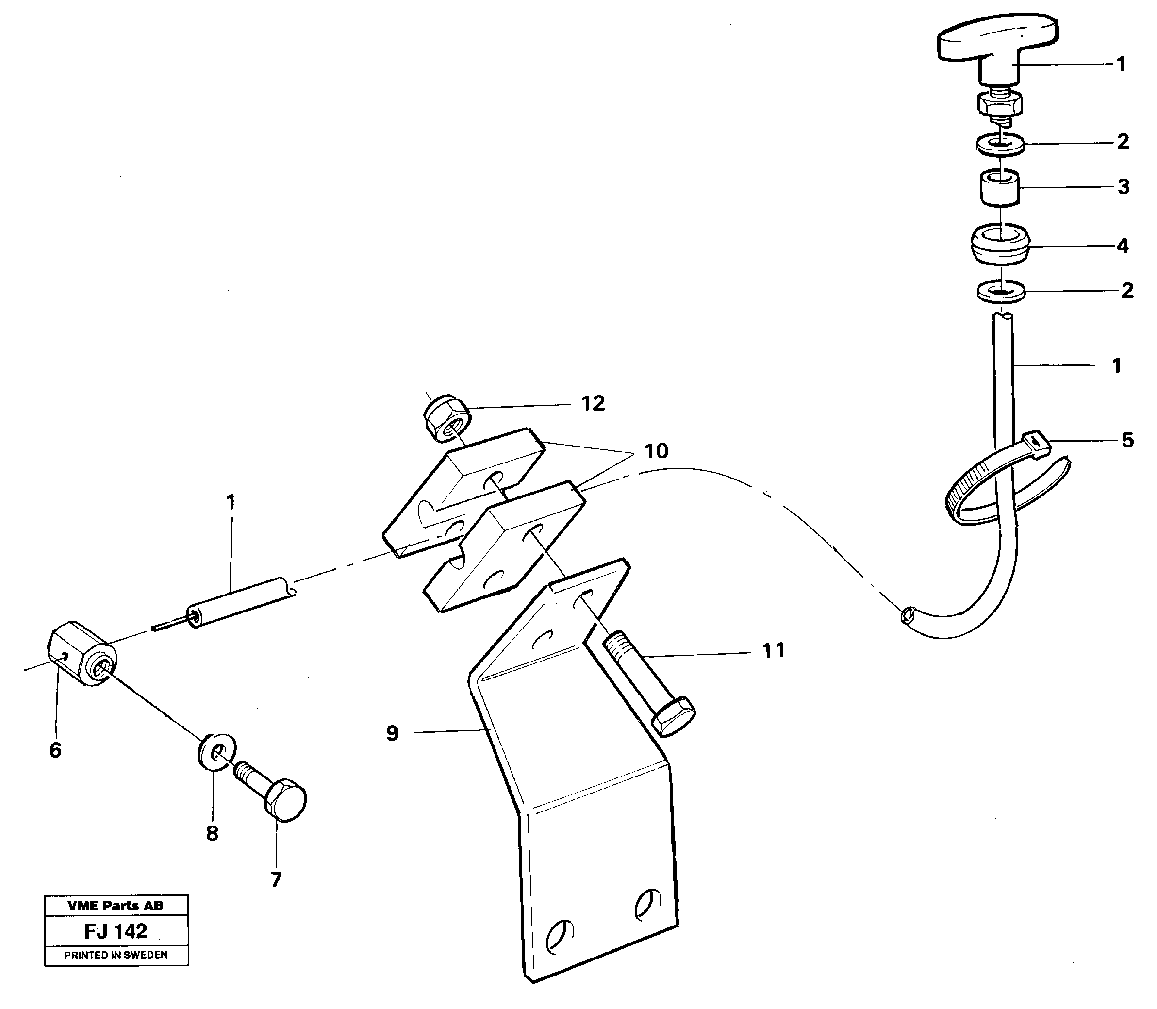Схема запчастей Volvo EC200 - 42766 Stop control EC200 ?KERMAN ?KERMAN EC200