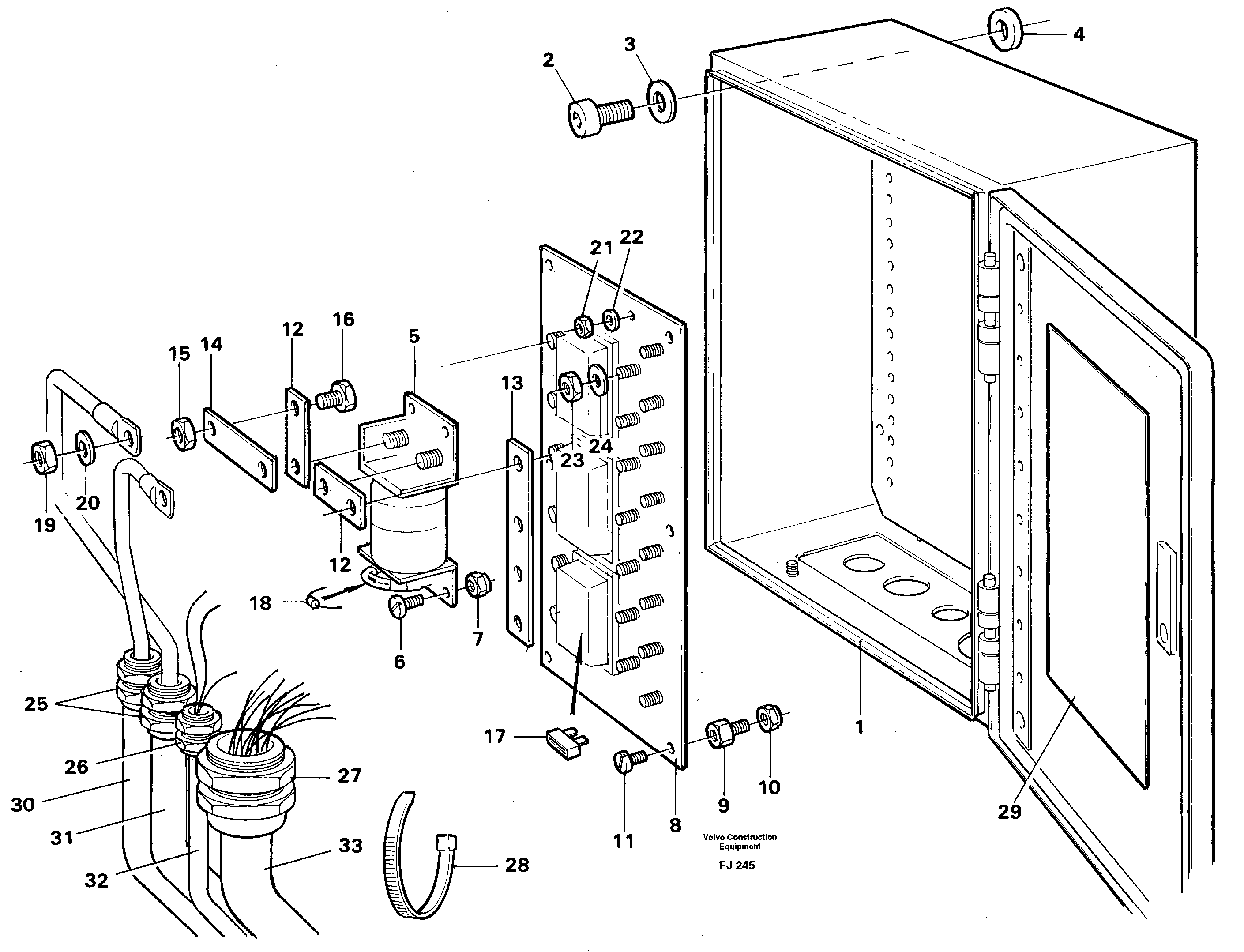 Схема запчастей Volvo EC200 - 13828 Main fuse box EC200 ?KERMAN ?KERMAN EC200