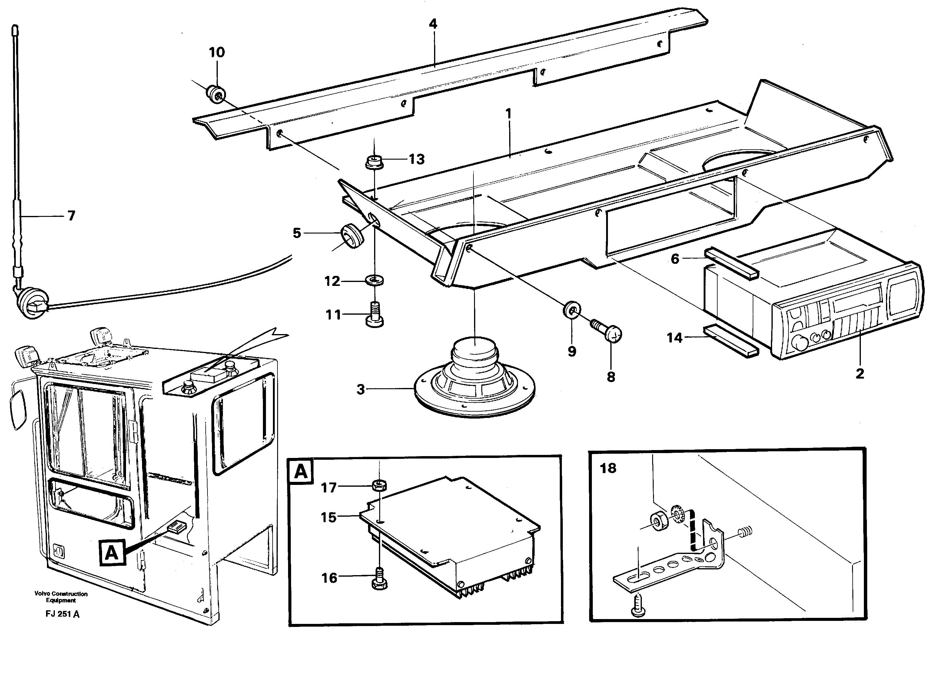 Схема запчастей Volvo EC200 - 7616 Radio installation Converter EC200 ?KERMAN ?KERMAN EC200