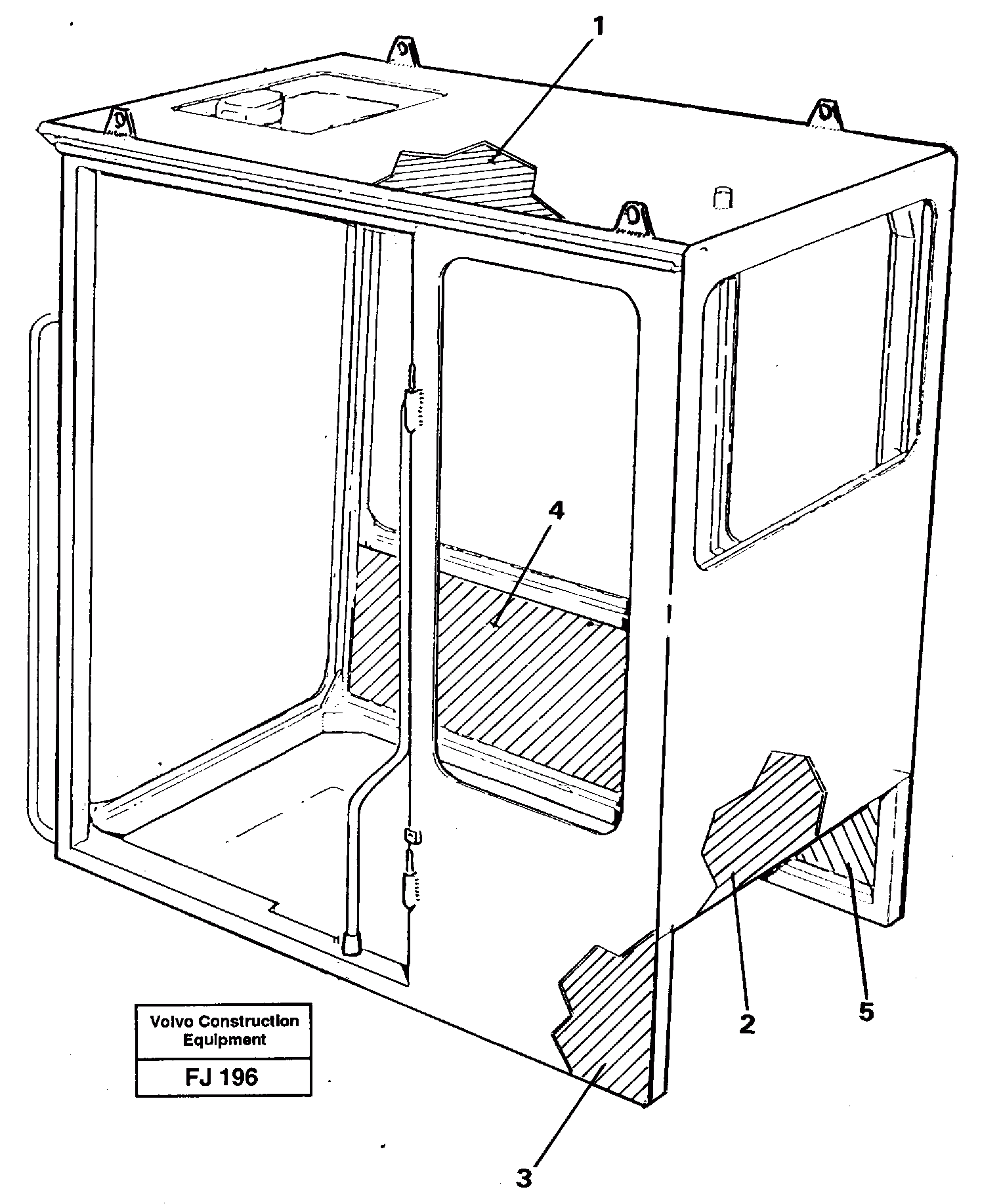 Схема запчастей Volvo EC200 - 61776 Cabin coating EC200 ?KERMAN ?KERMAN EC200