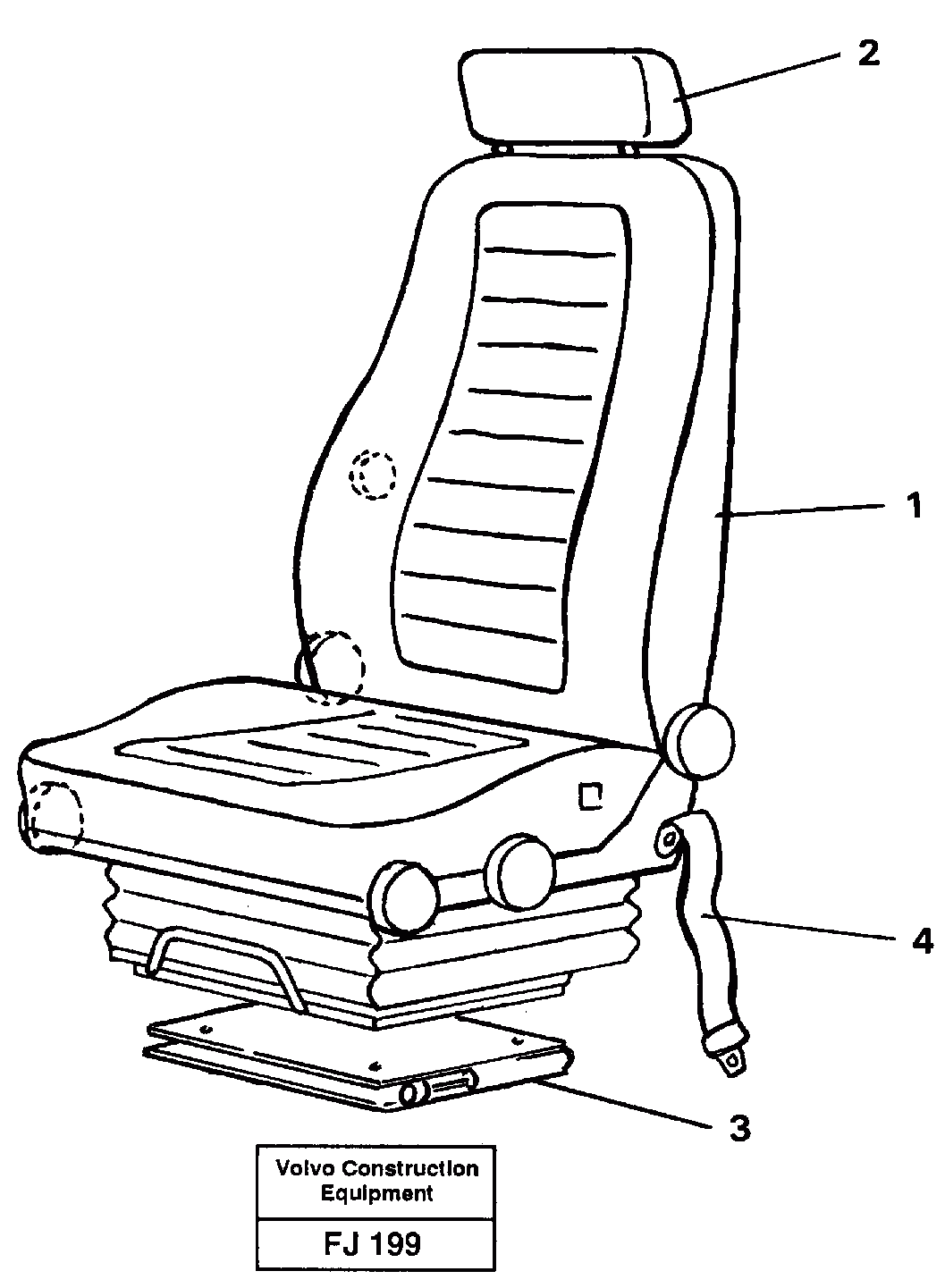 Схема запчастей Volvo EC200 - 18029 Operator seat Viking EC200 ?KERMAN ?KERMAN EC200