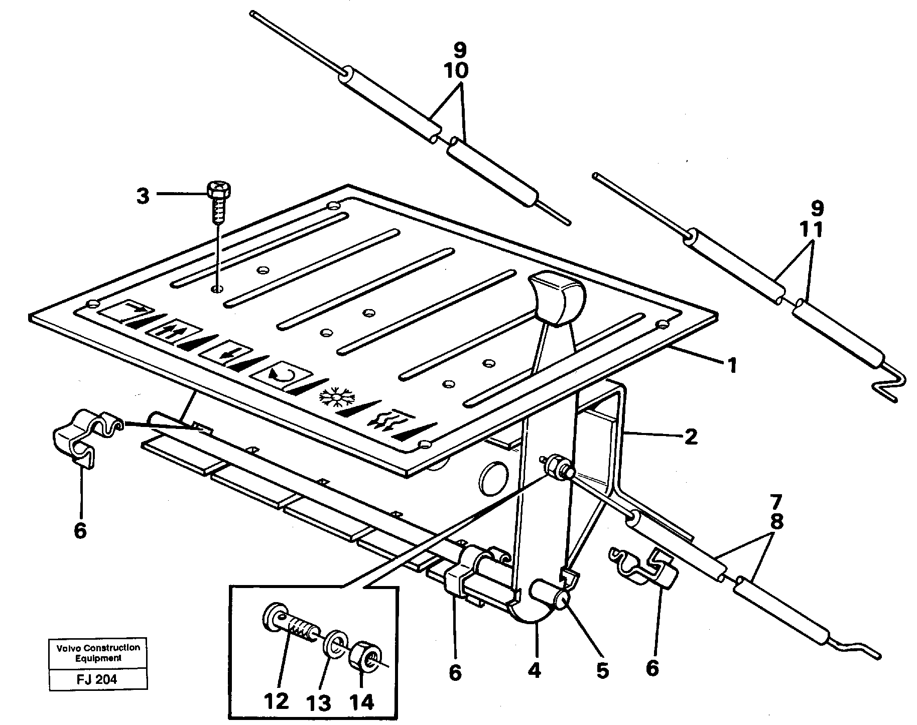 Схема запчастей Volvo EC200 - 43082 Heater control EC200 ?KERMAN ?KERMAN EC200