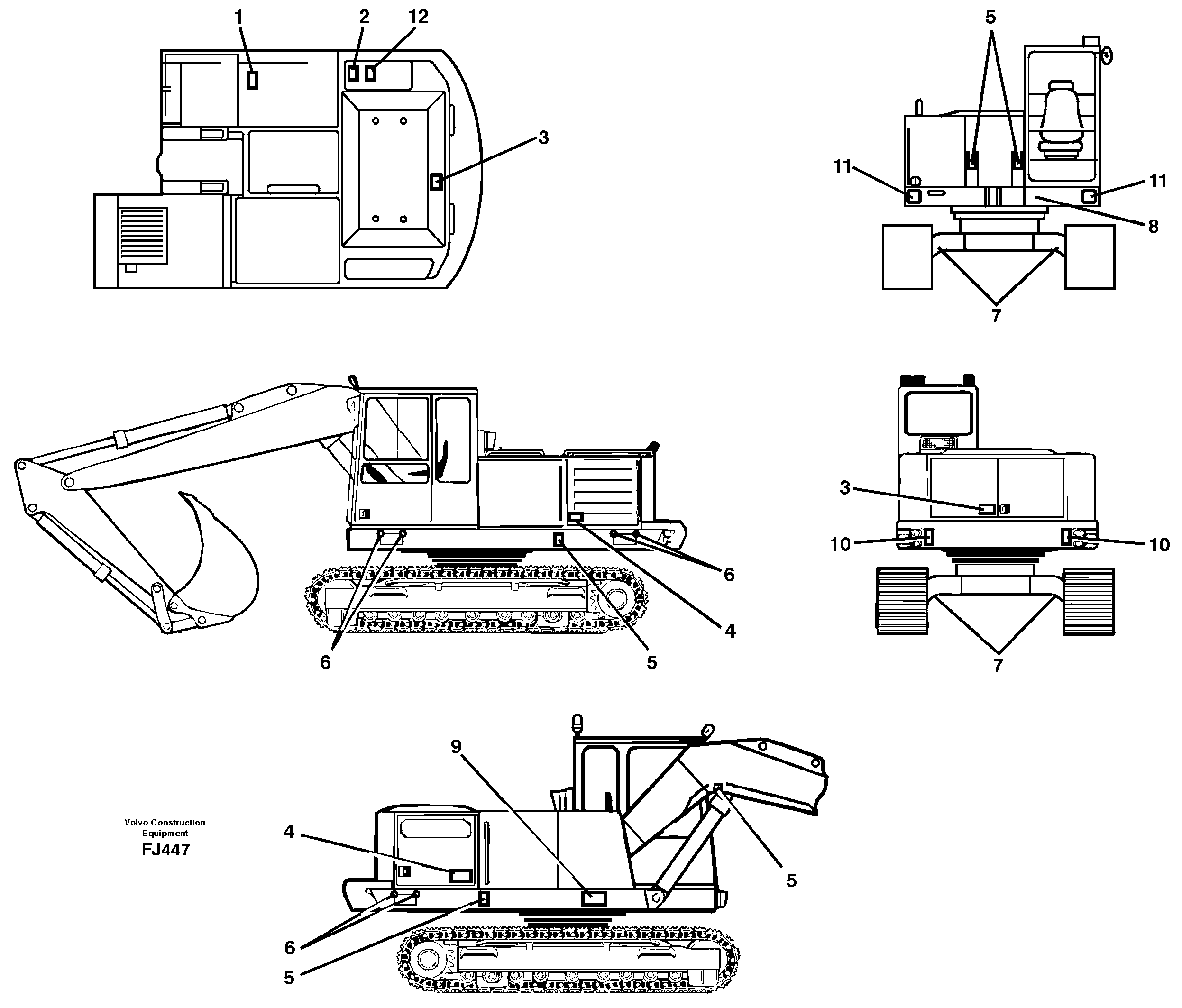 Схема запчастей Volvo EC200 - 20097 Sign plates and transfer,outer location EC200 ?KERMAN ?KERMAN EC200