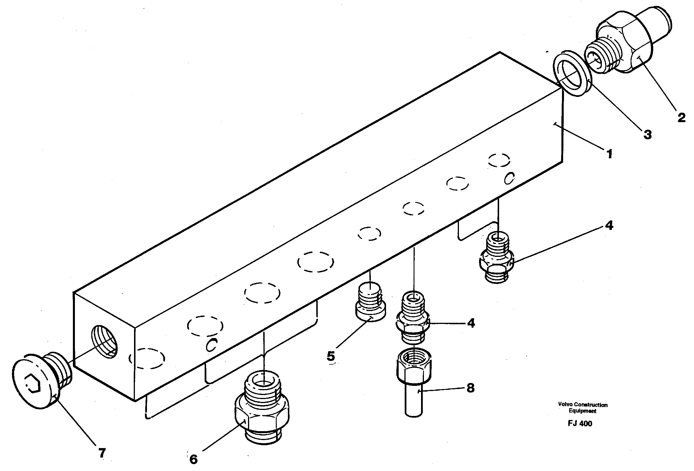 Схема запчастей Volvo EC200 - 45063 Connection board EC200 ?KERMAN ?KERMAN EC200