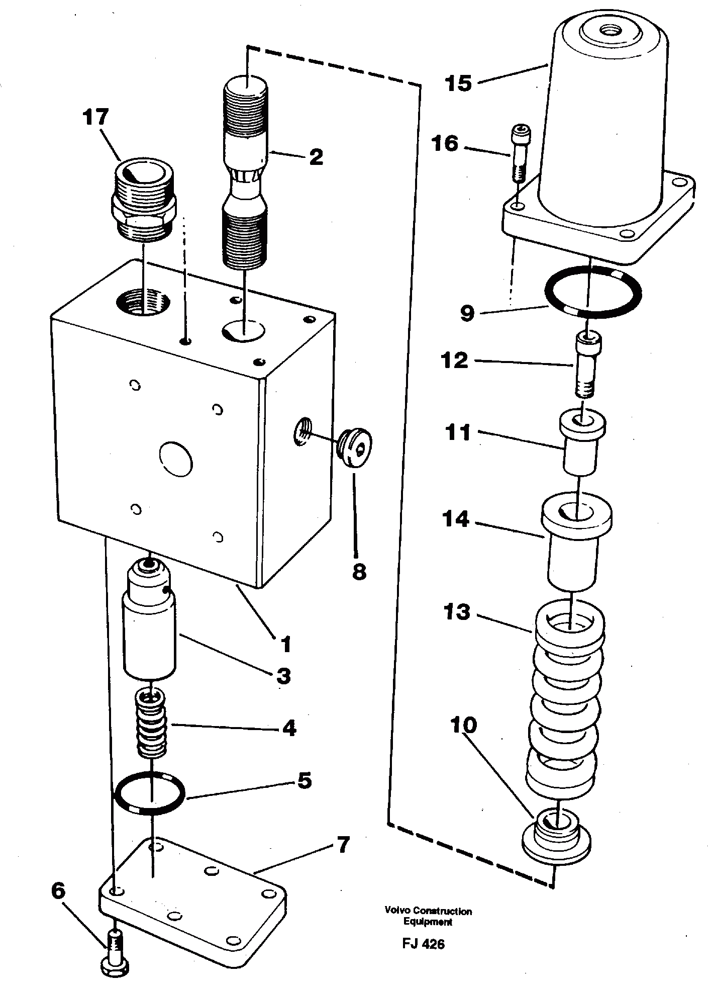 Схема запчастей Volvo EC200 - 106701 Hose rupture valve, boom cylinder EC200 ?KERMAN ?KERMAN EC200