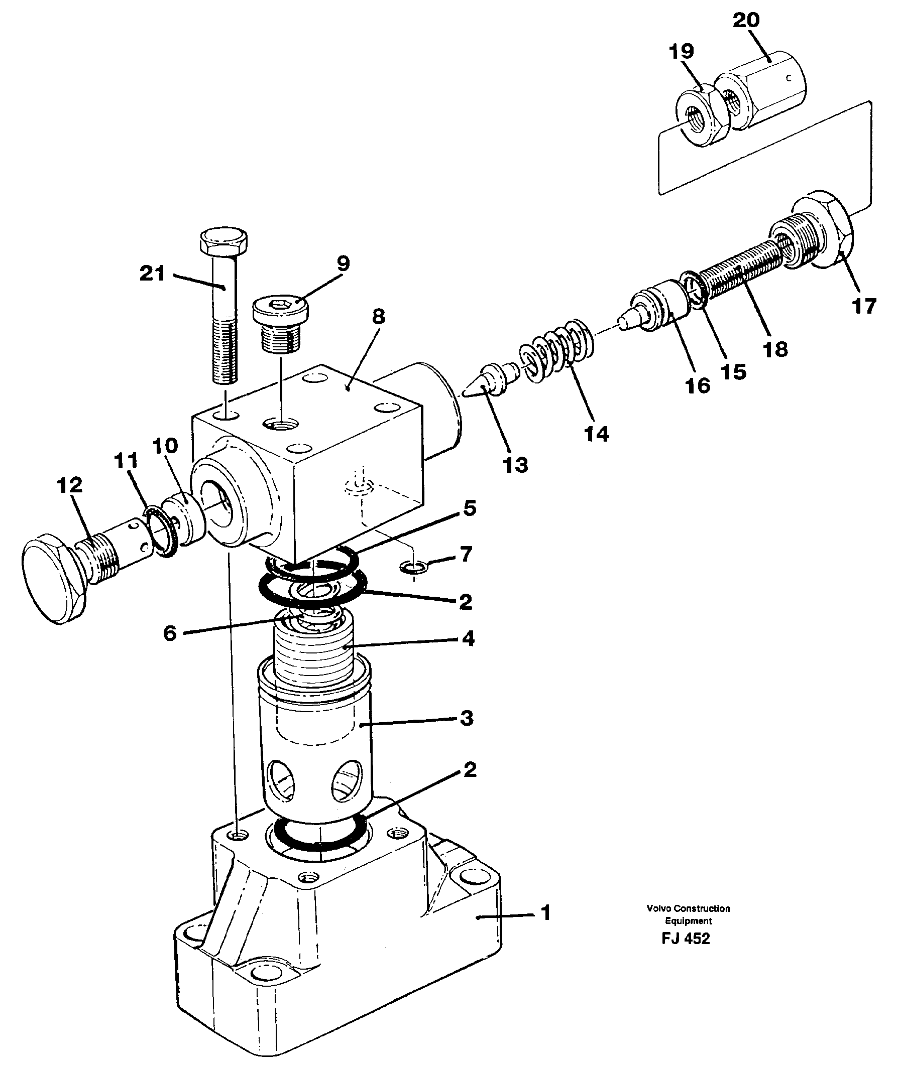 Схема запчастей Volvo EC200 - 46021 Pressure lim. valve EC200 ?KERMAN ?KERMAN EC200