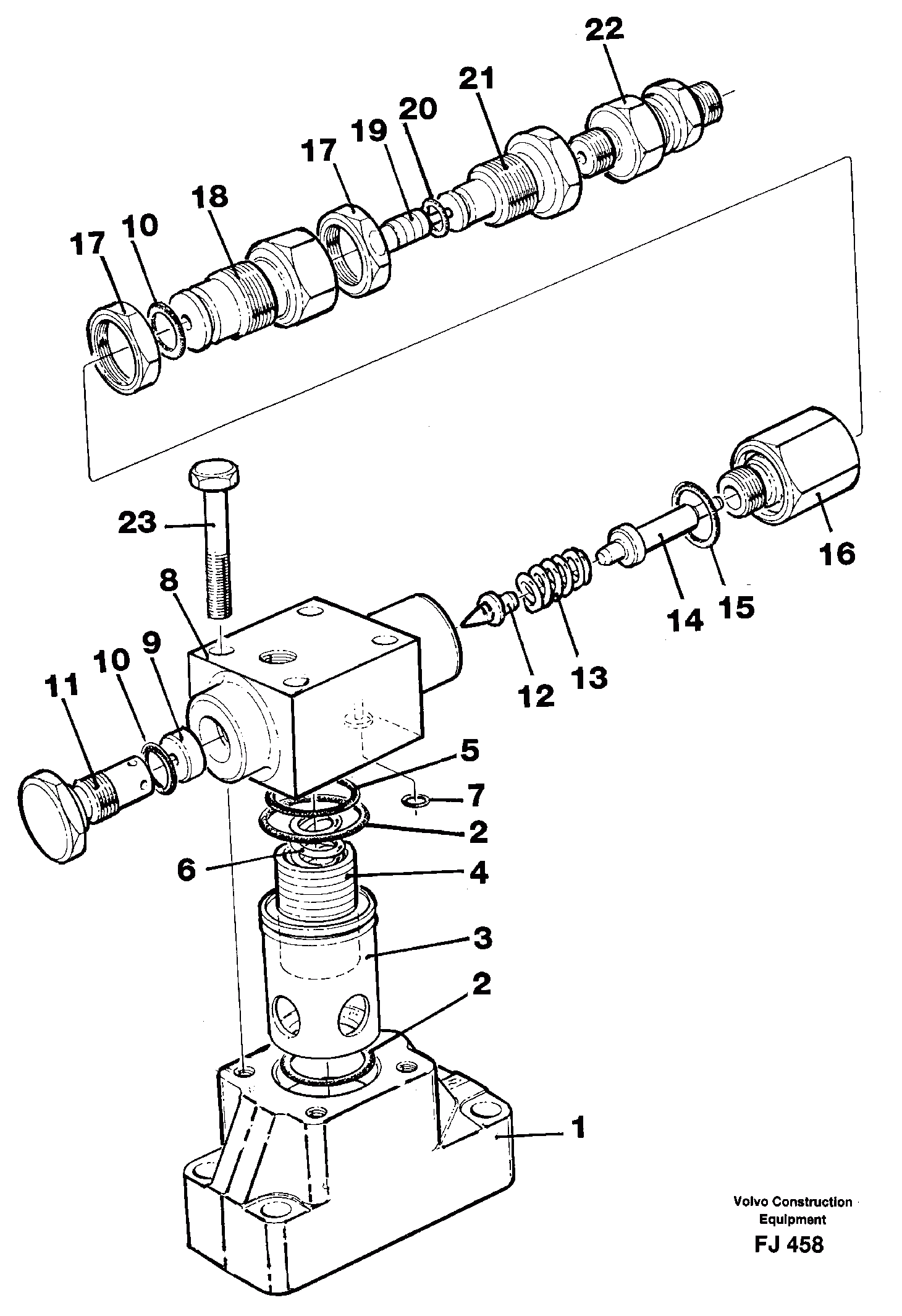 Схема запчастей Volvo EC200 - 46023 Pressure lim. valve EC200 ?KERMAN ?KERMAN EC200