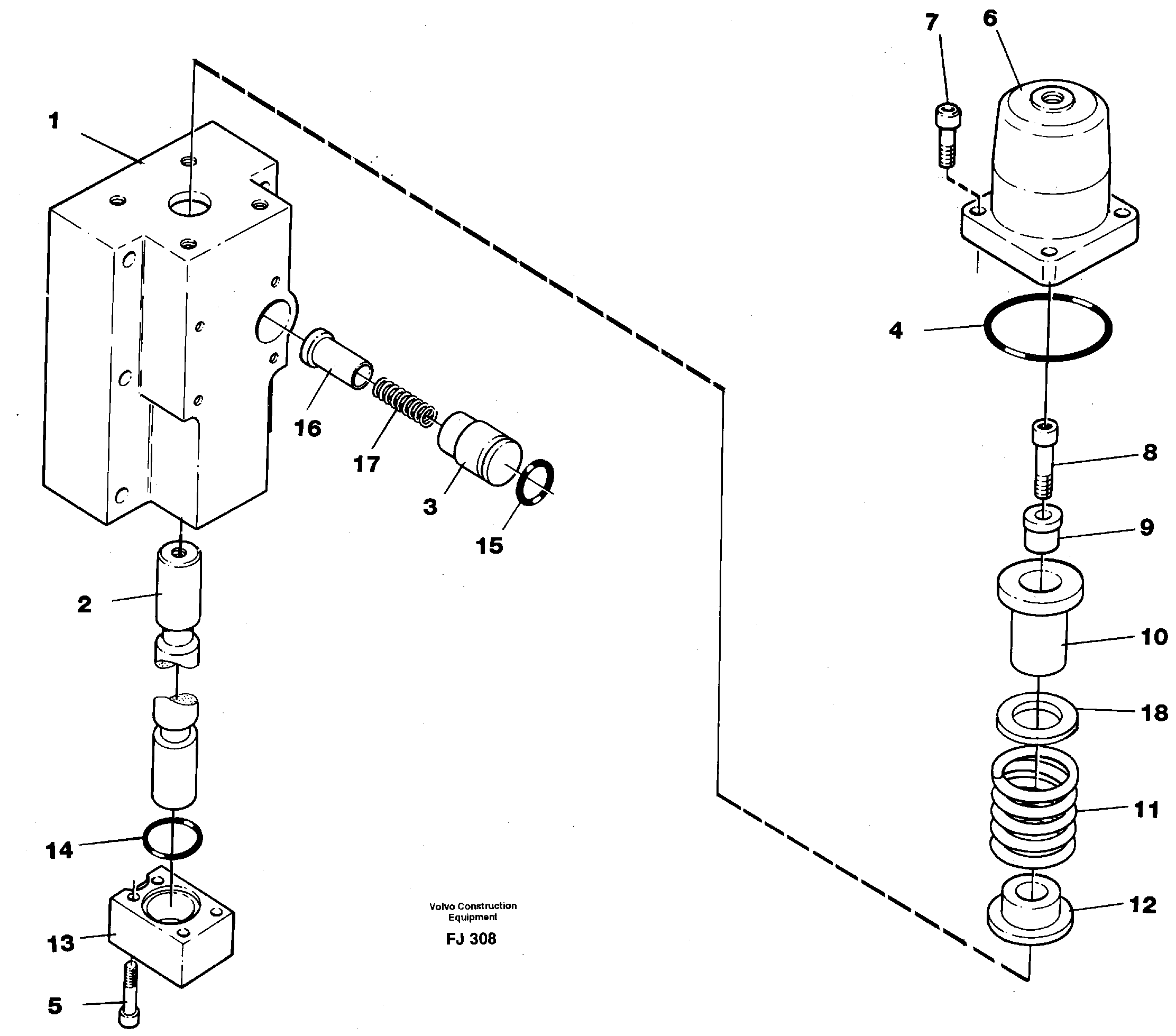 Схема запчастей Volvo EC200 - 99170 Four-way valve, dipper secondary EC200 ?KERMAN ?KERMAN EC200