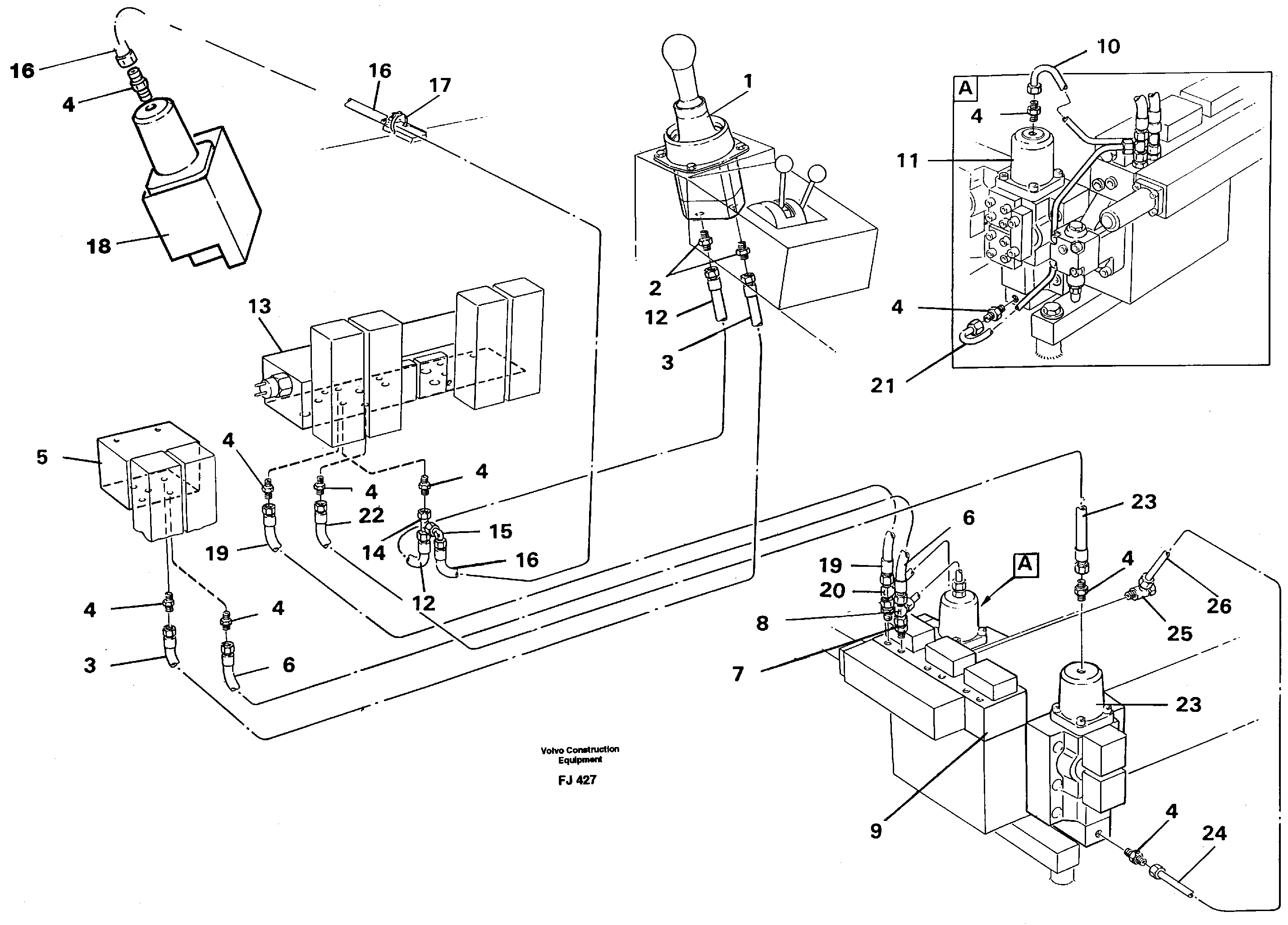 Схема запчастей Volvo EC200 - 41967 Servo hydraulics, boom EC200 ?KERMAN ?KERMAN EC200