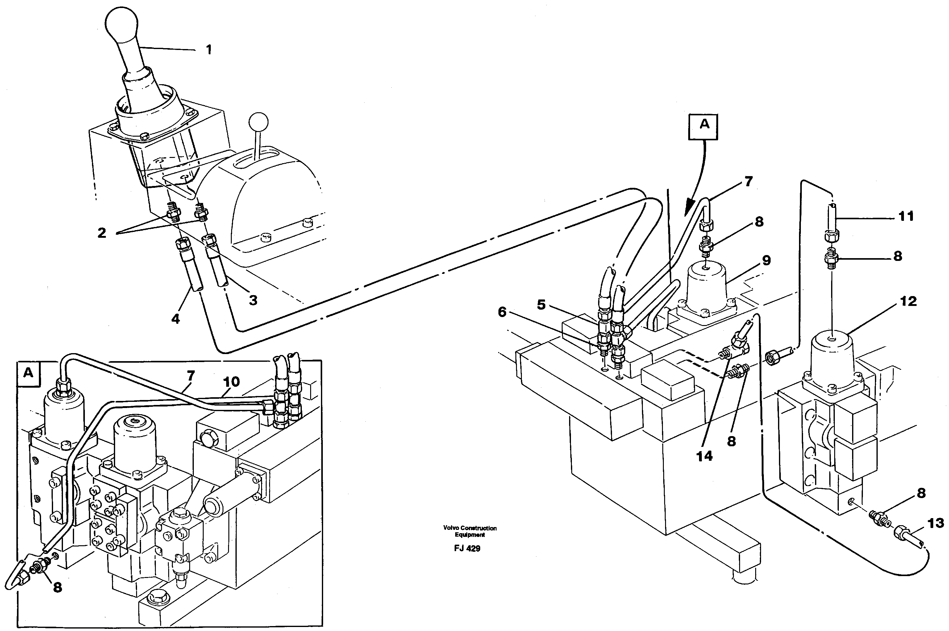 Схема запчастей Volvo EC200 - 41969 Servo hydraulics, bucket EC200 ?KERMAN ?KERMAN EC200