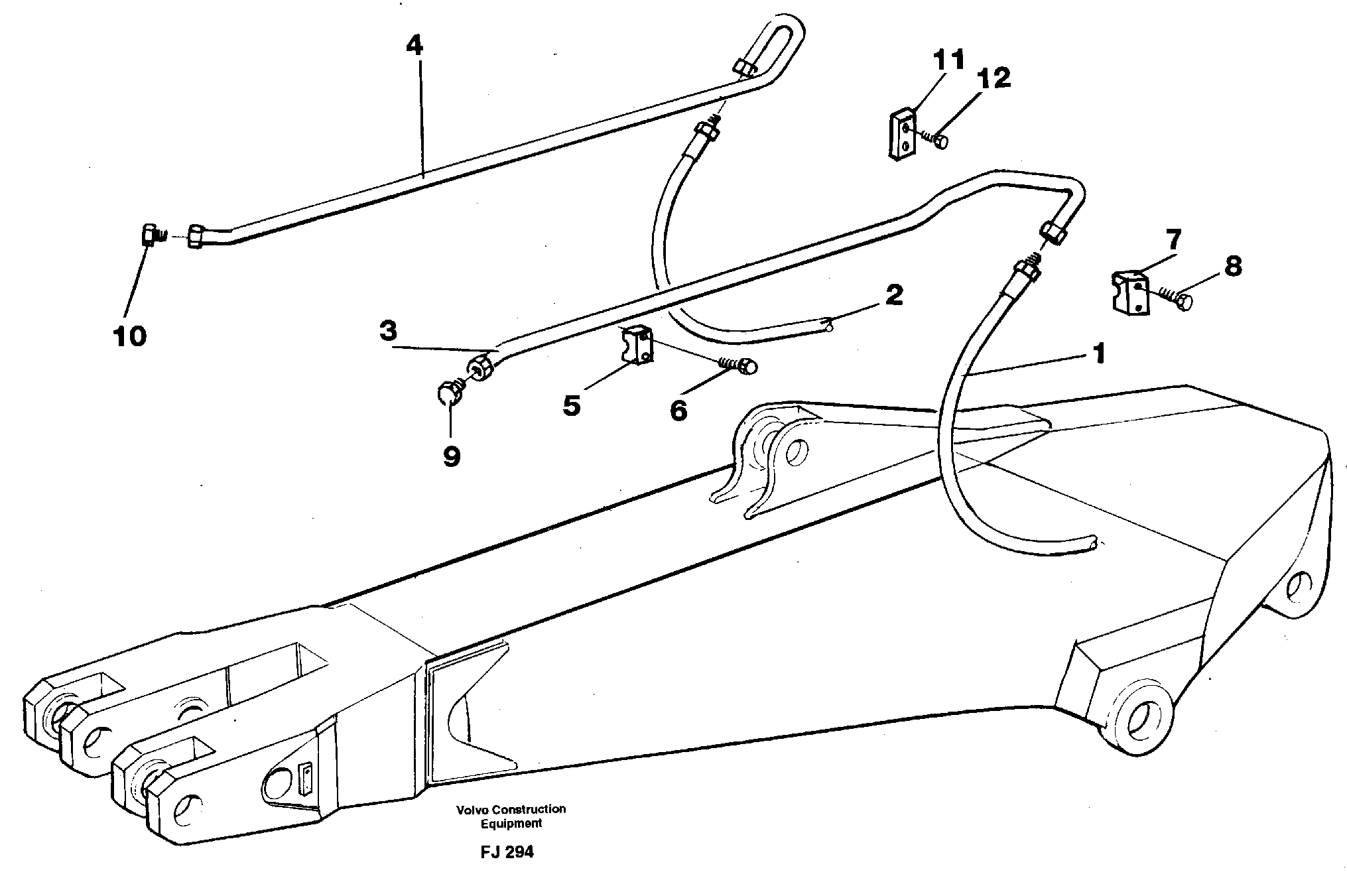 Схема запчастей Volvo EC200 - 24229 Hammer hydraulics on dipper arm, 2.00 m, 2.40 m, 2.80 m EC200 ?KERMAN ?KERMAN EC200