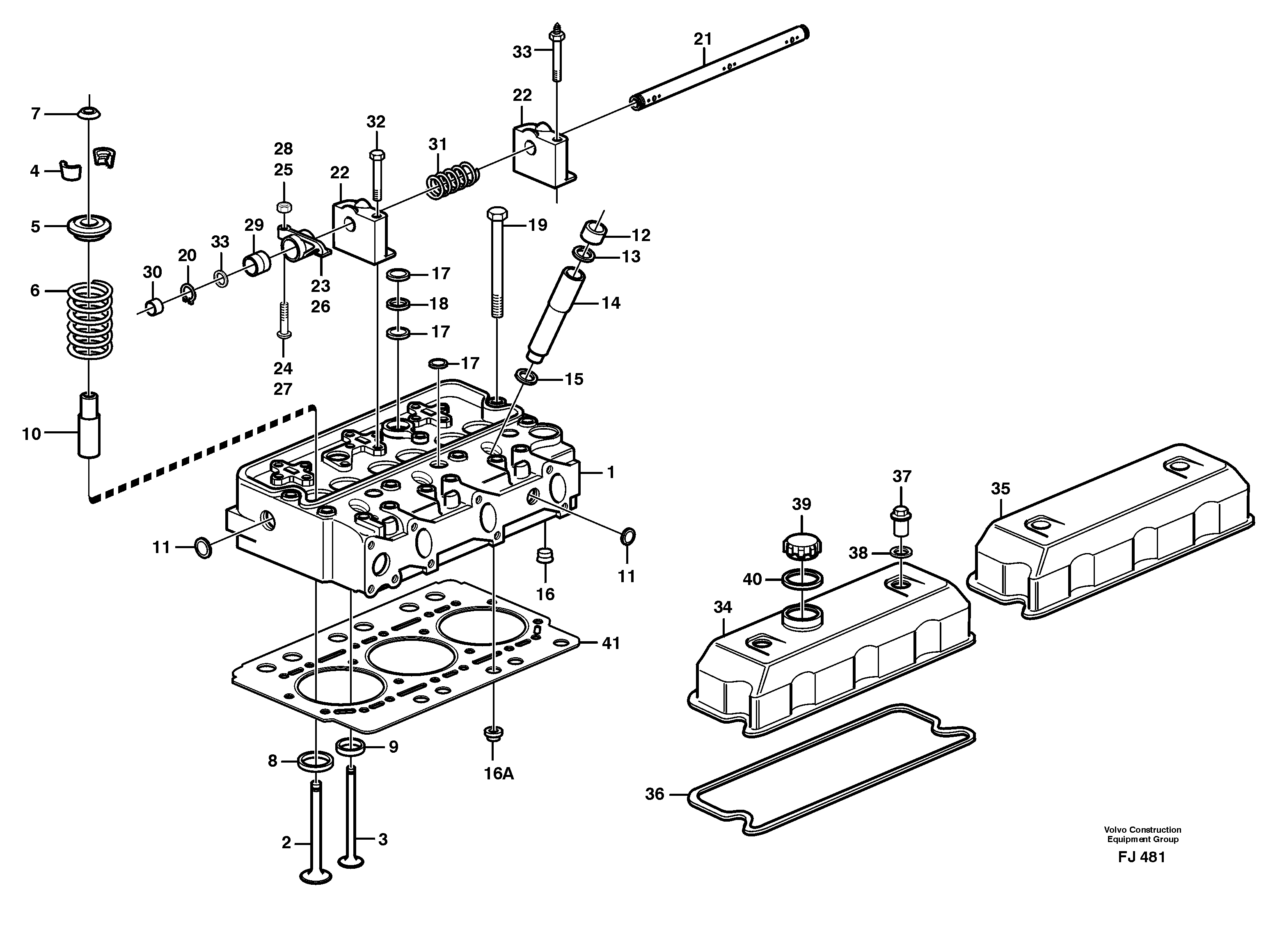 Схема запчастей Volvo EC200 - 42638 Головка блока цилиндров EC200 ?KERMAN ?KERMAN EC200