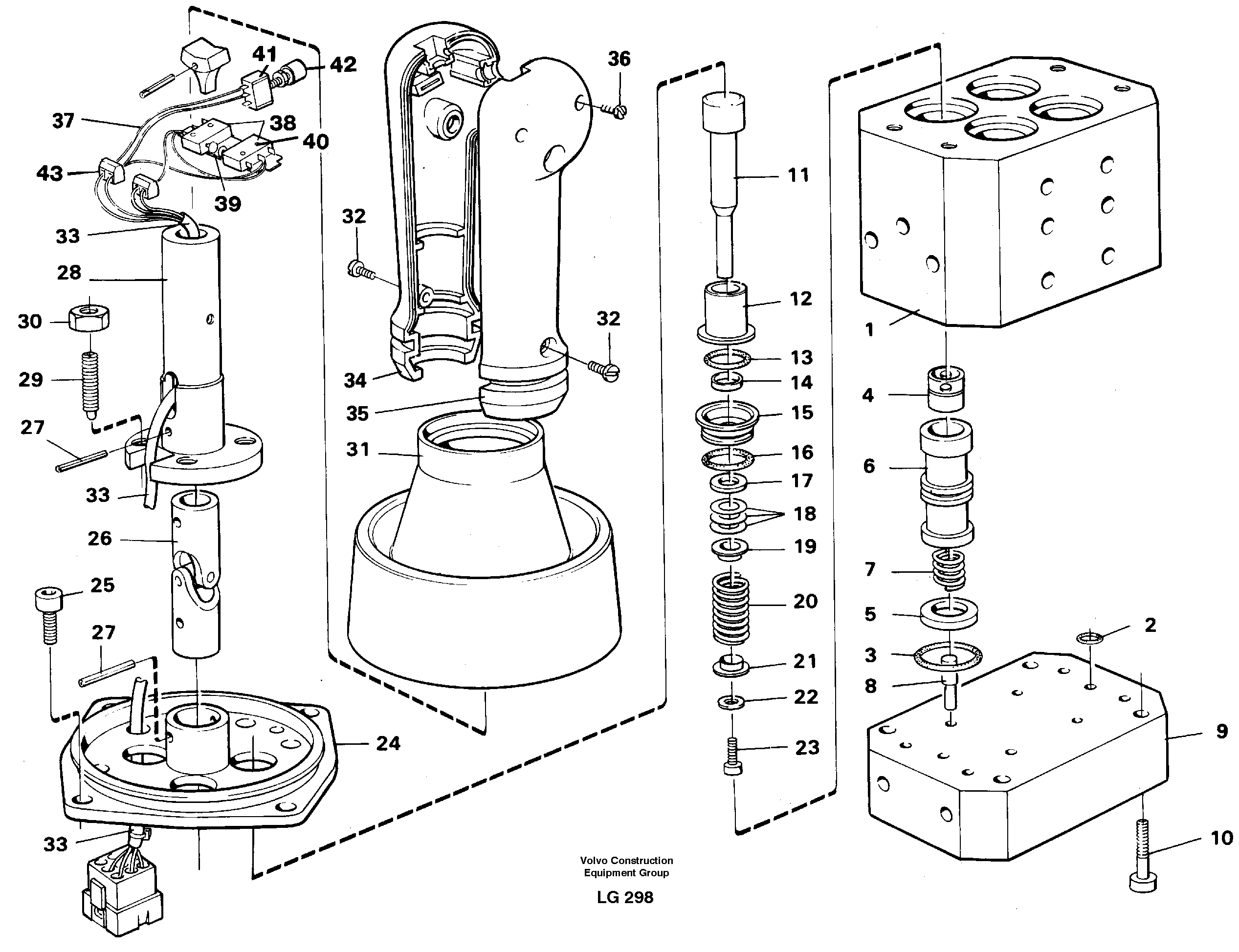 Схема запчастей Volvo EC200 - 37000 Control pressure valve EC200 SER NO 2760-