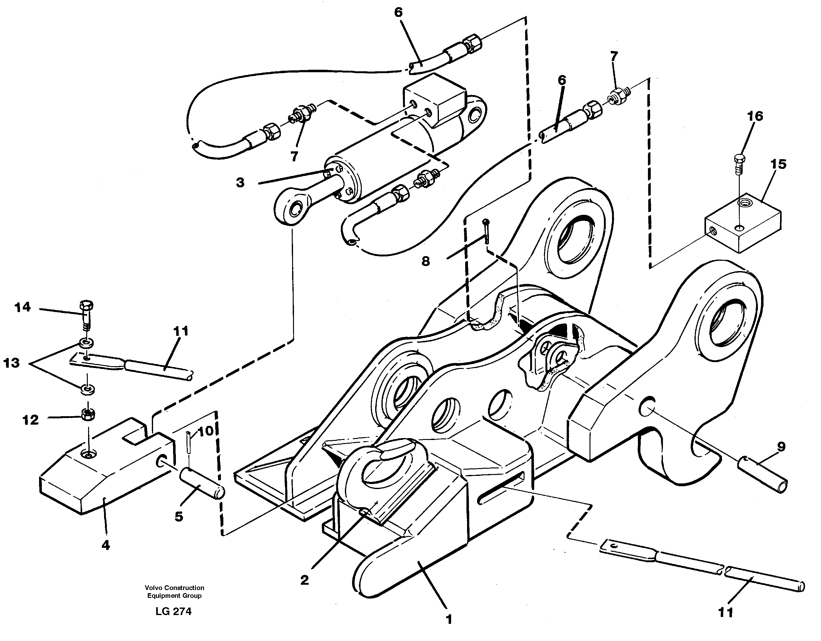 Схема запчастей Volvo EC200 - 40608 Quickfit, hydraulic EC200 SER NO 2760-