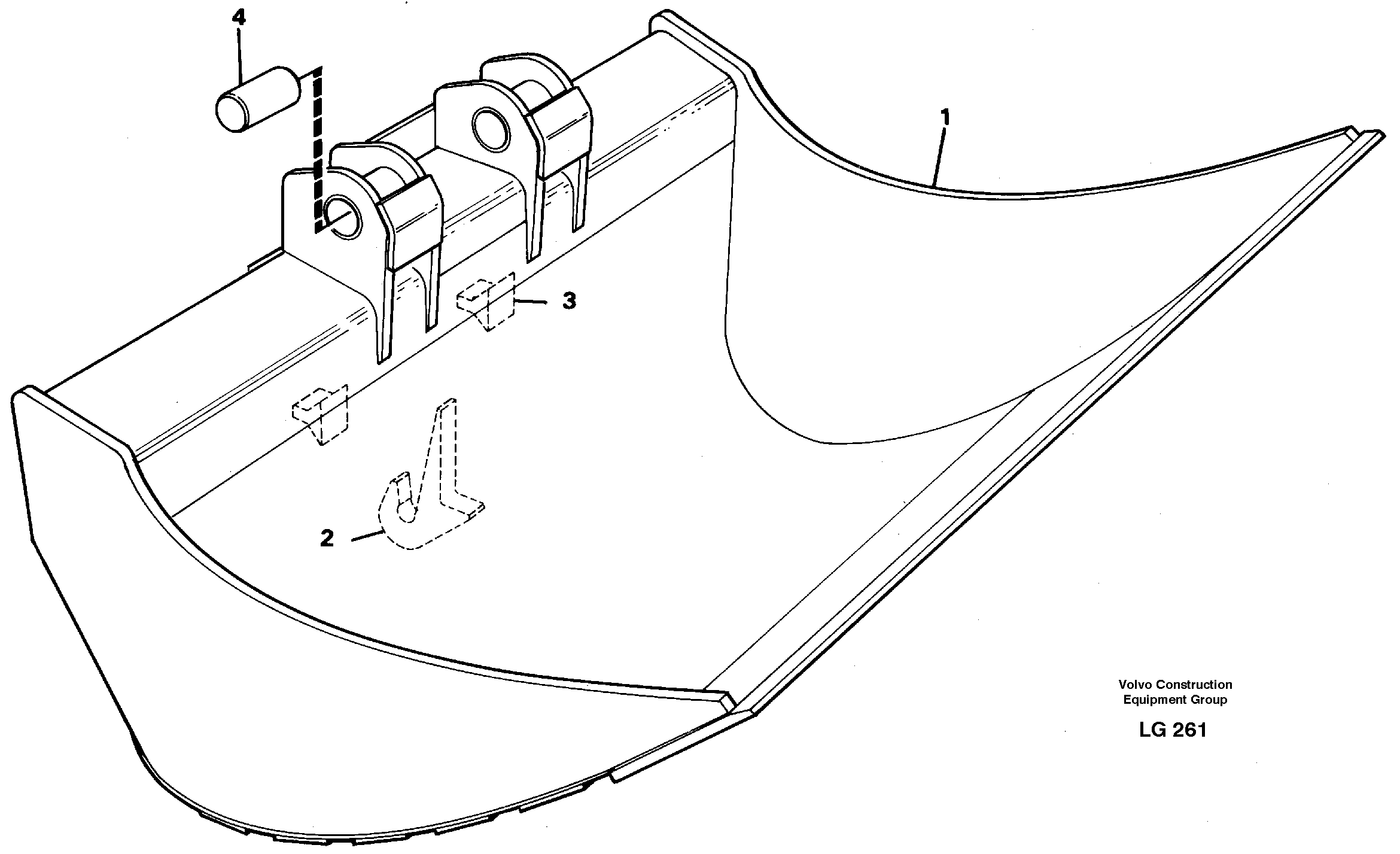 Схема запчастей Volvo EC200 - 13943 Fixed slope buckets EC200 SER NO 2760-