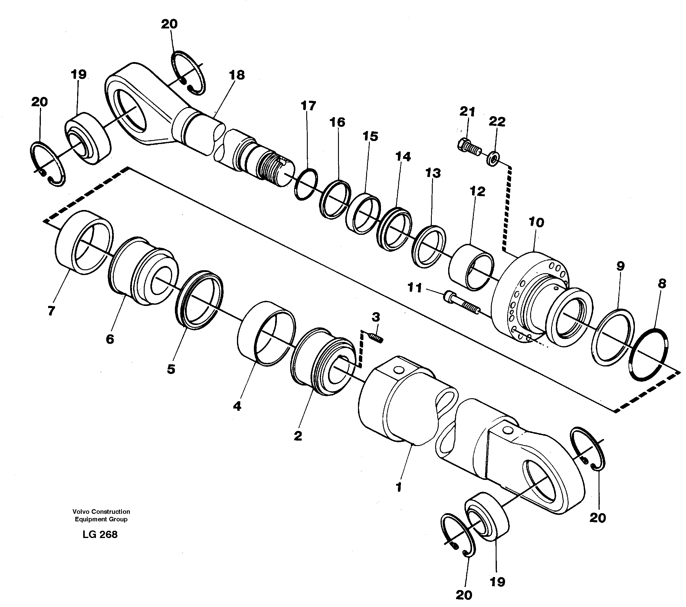 Схема запчастей Volvo EC200 - 49226 Boom cylinder, monobloc boom EC200 SER NO 2760-