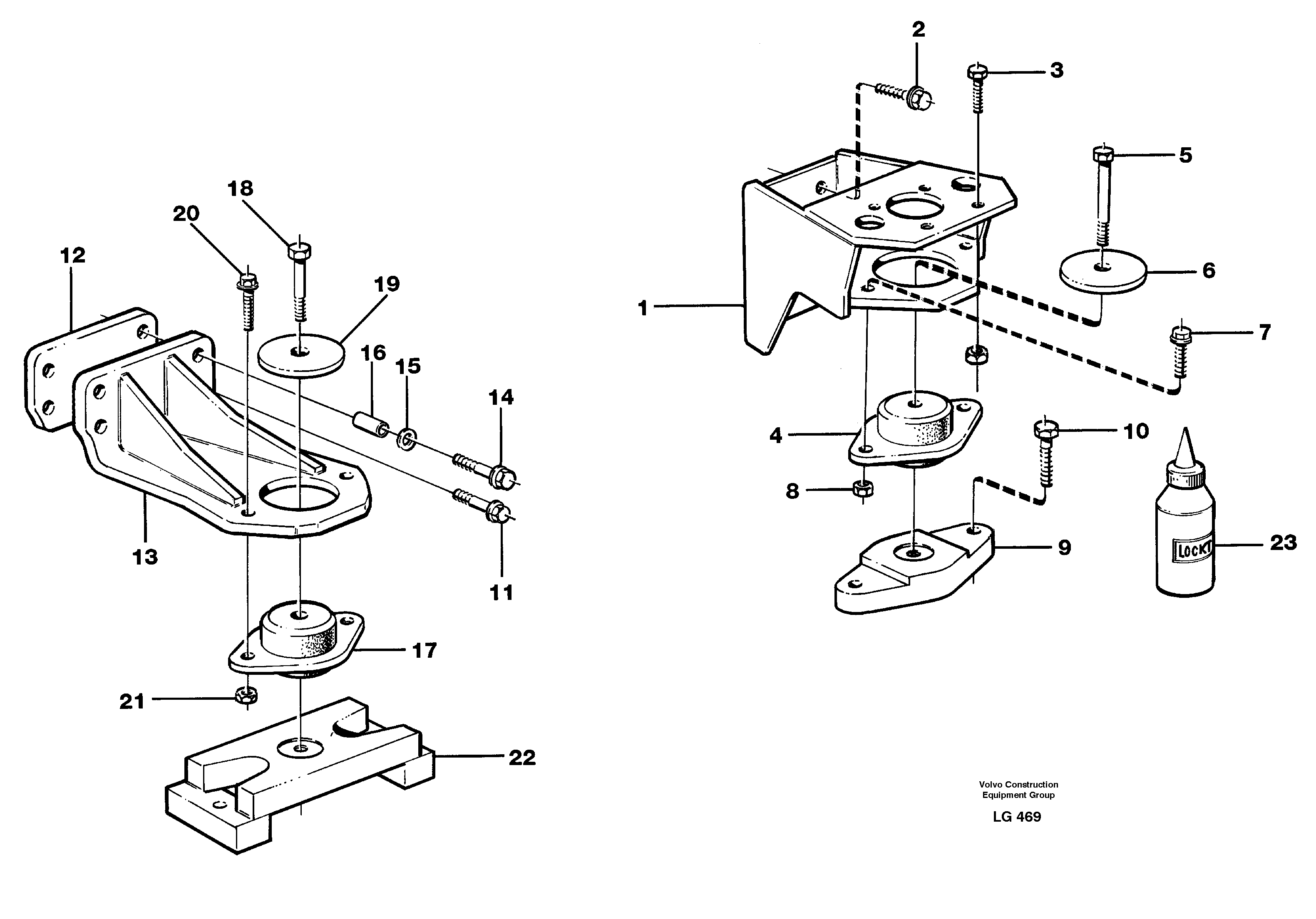 Схема запчастей Volvo EC200 - 11704 Установка двигателя EC200 SER NO 2760-