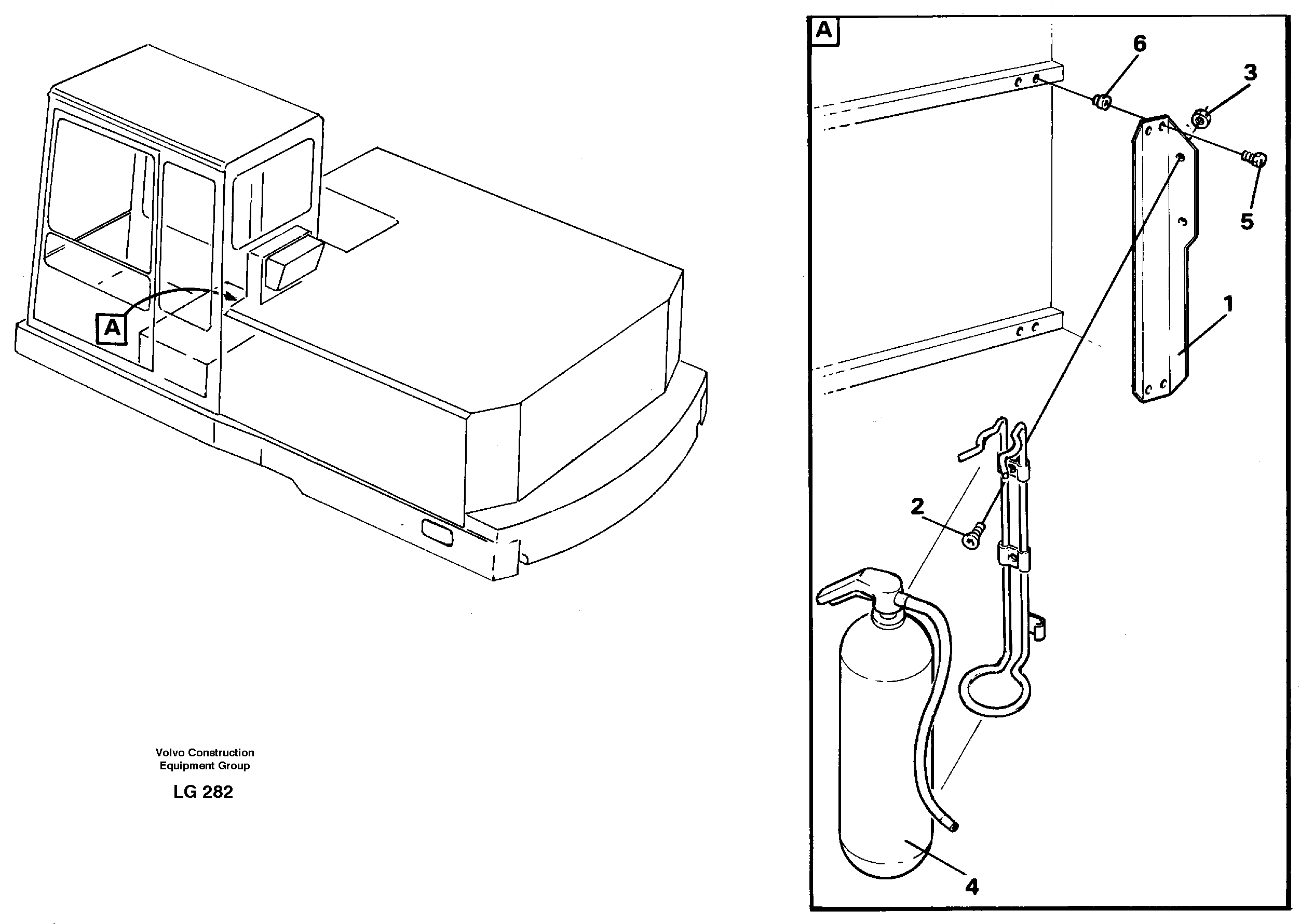 Схема запчастей Volvo EC200 - 40638 Fire extinguisher EC200 SER NO 2760-