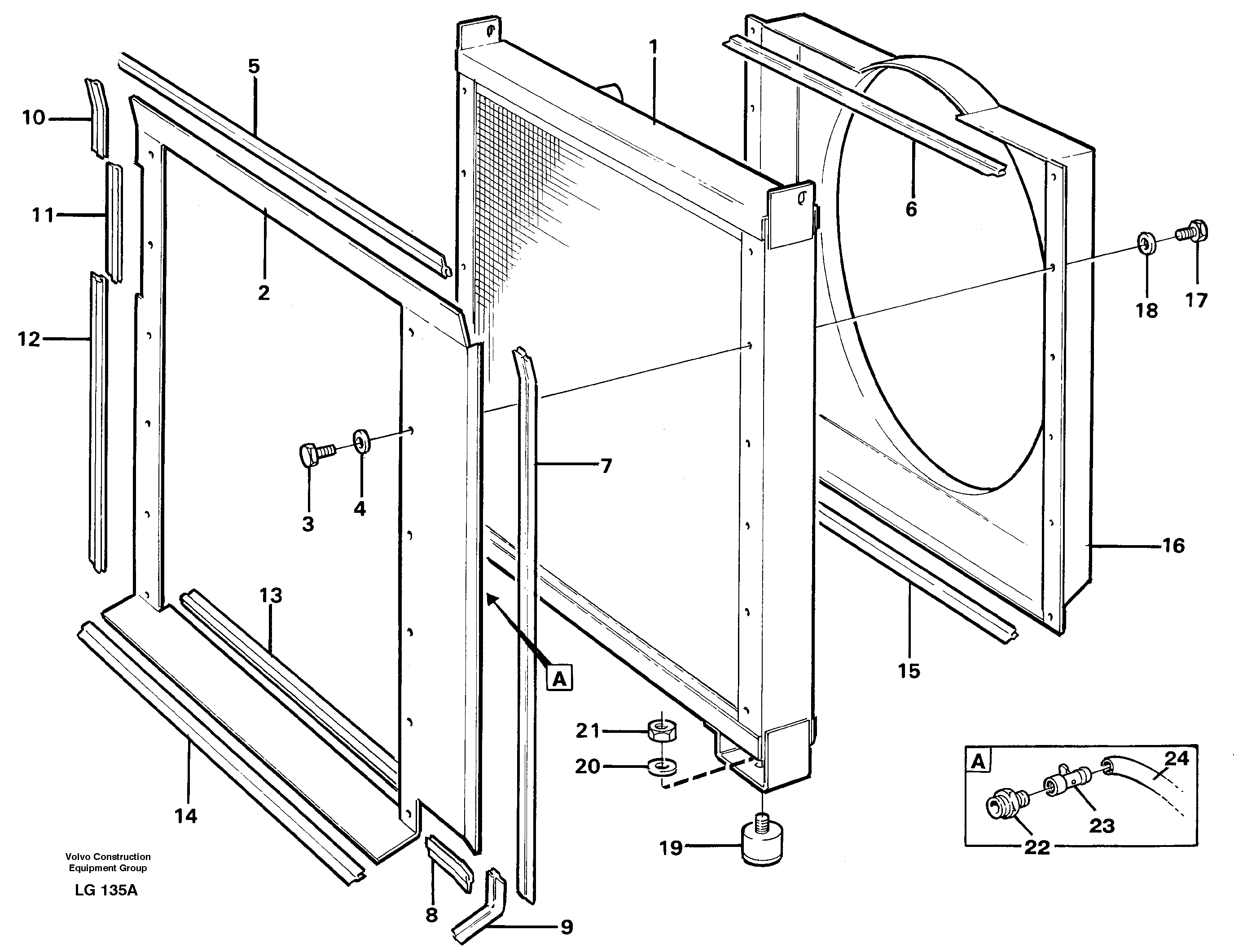 Схема запчастей Volvo EC200 - 38701 Радиатор EC200 SER NO 2760-