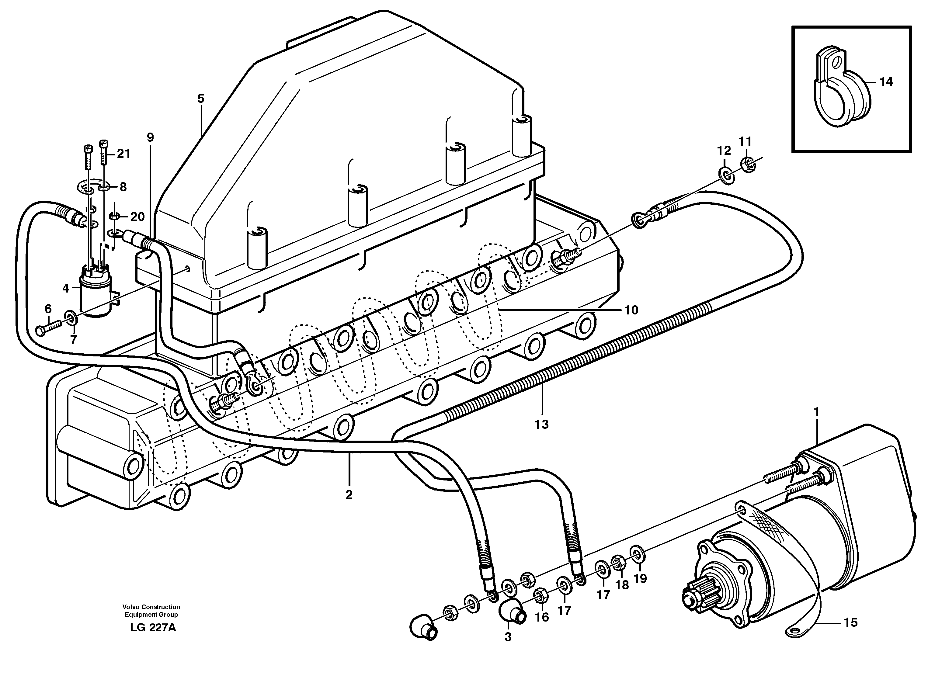 Схема запчастей Volvo EC200 - 14772 Starter element, assembly EC200 SER NO 2760-