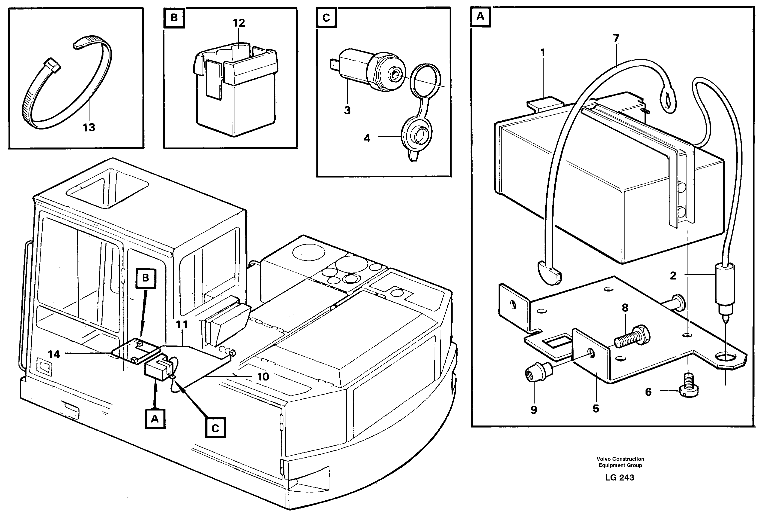 Схема запчастей Volvo EC200 - 105453 Lunch box heater EC200 SER NO 2760-